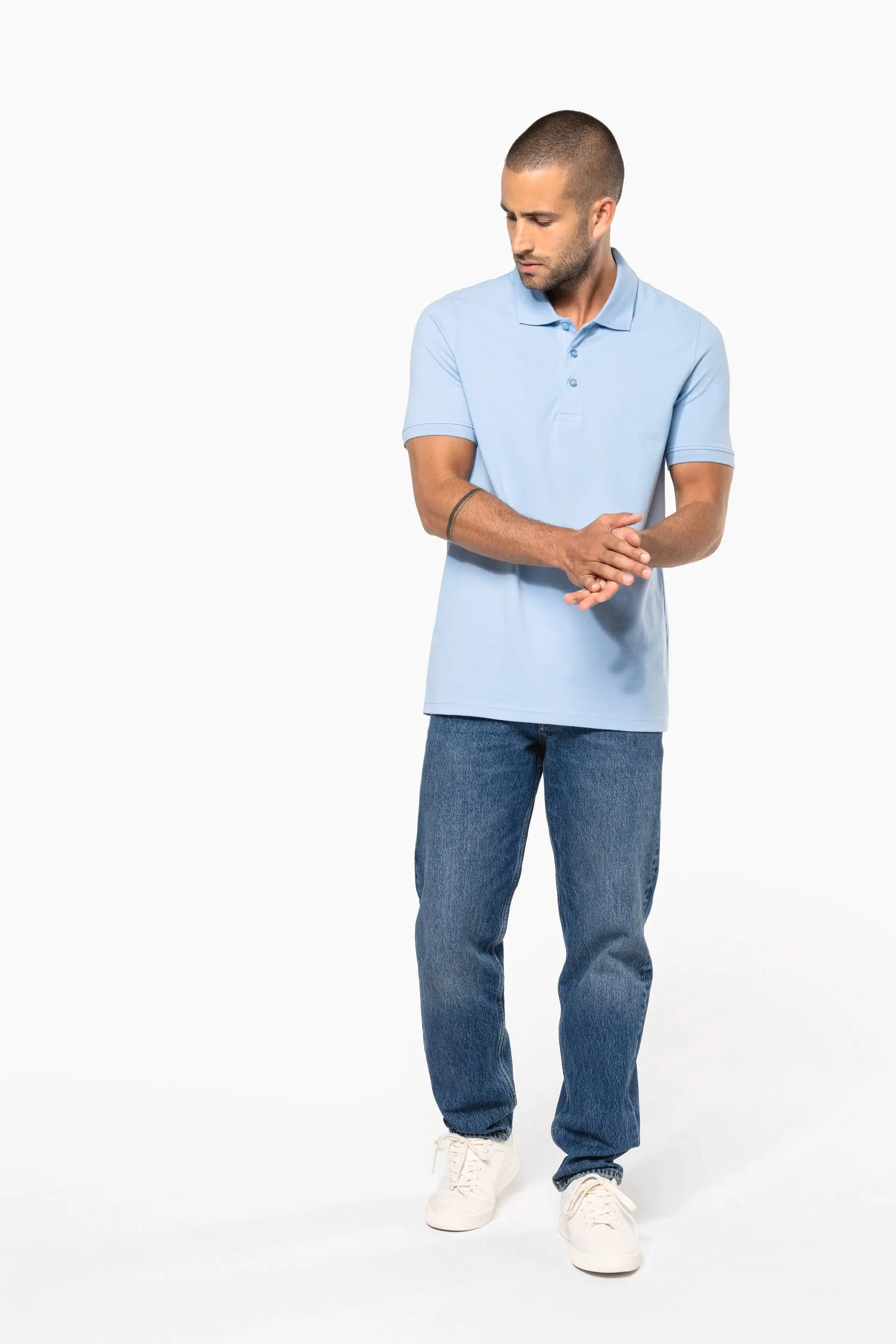 Polo piqué manga corta hombre