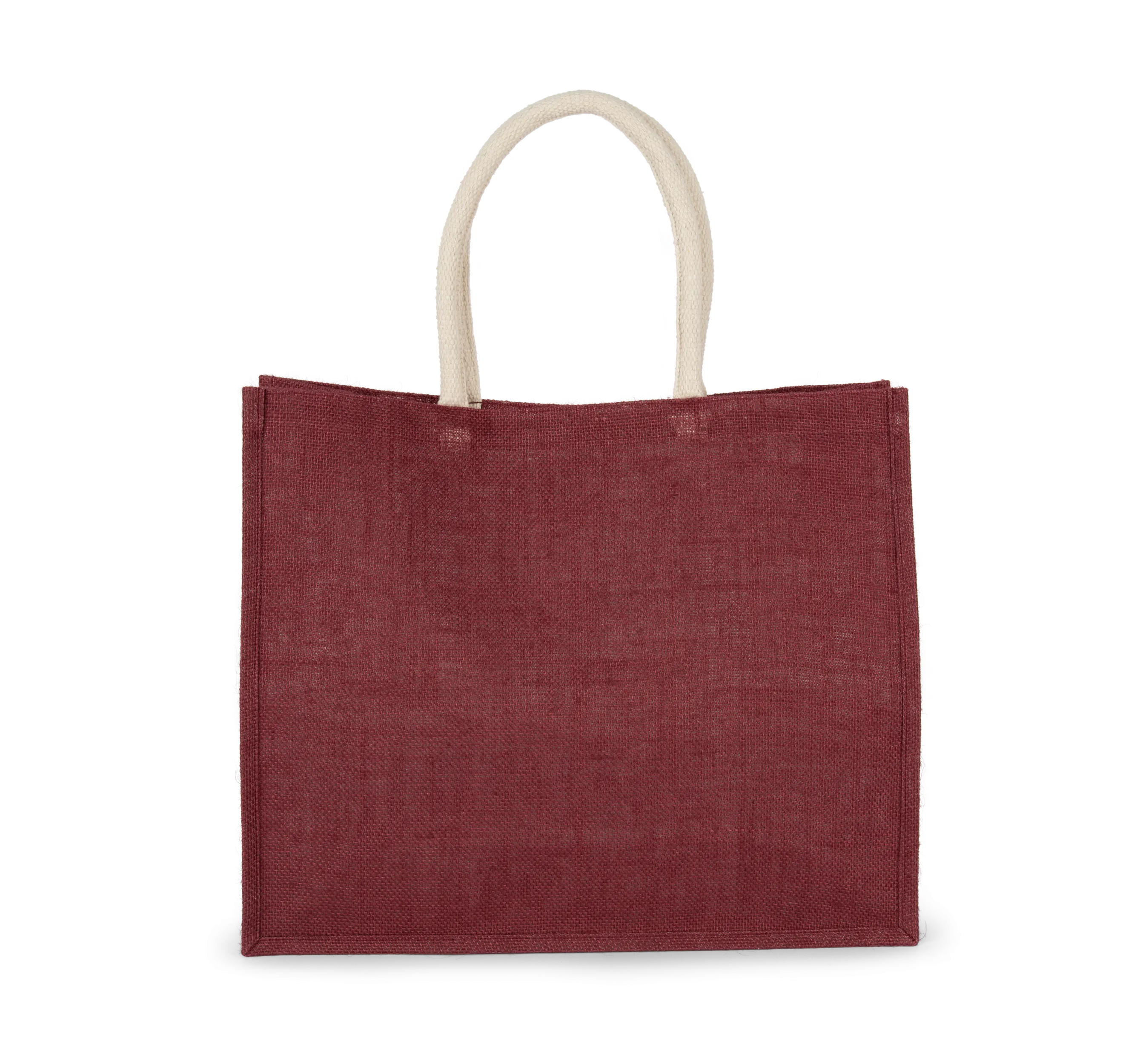 Bolsa estilo tote de tela de yute, modelo mediano