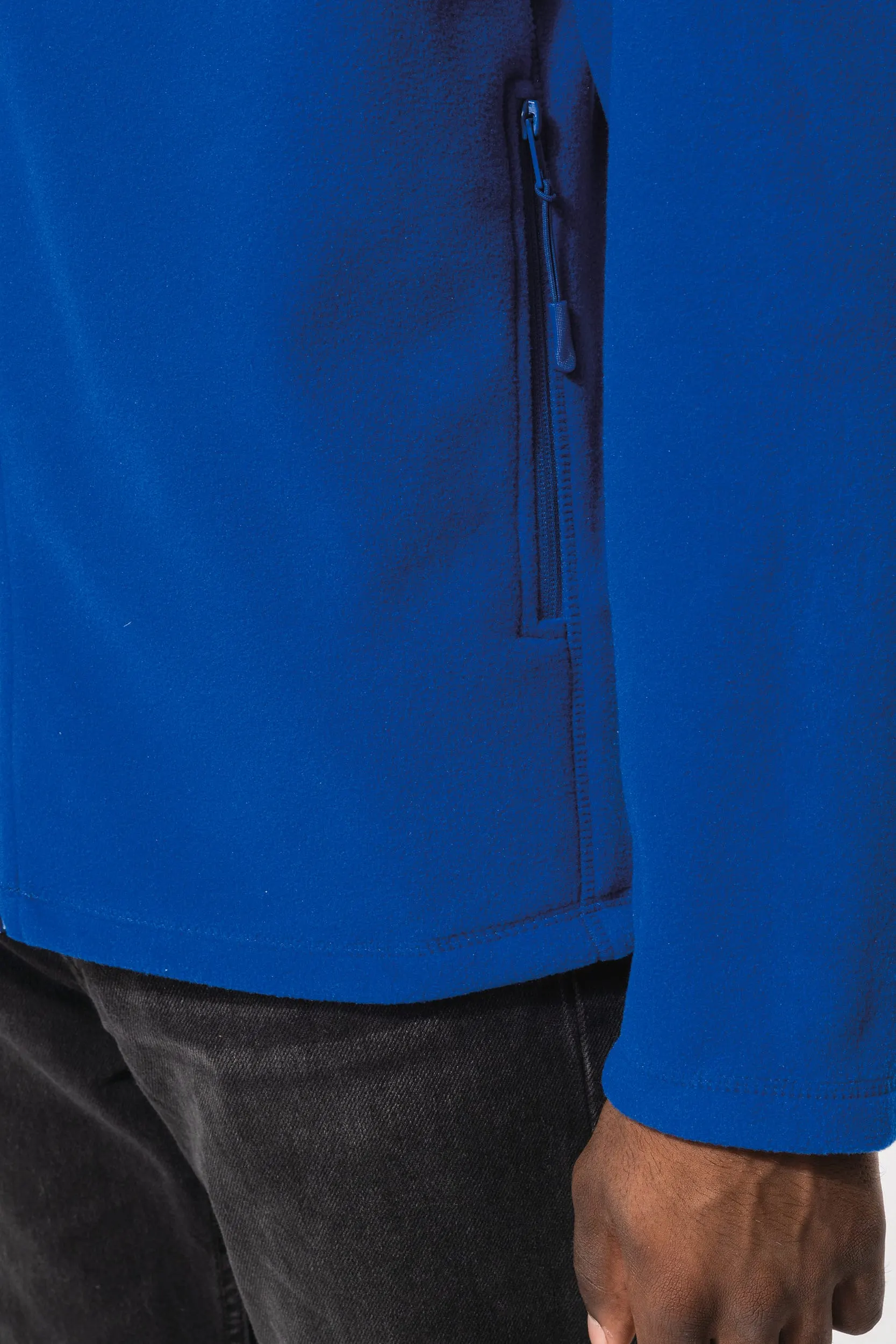 Chaqueta micropolar con cremallera y mangas raglán hombre
