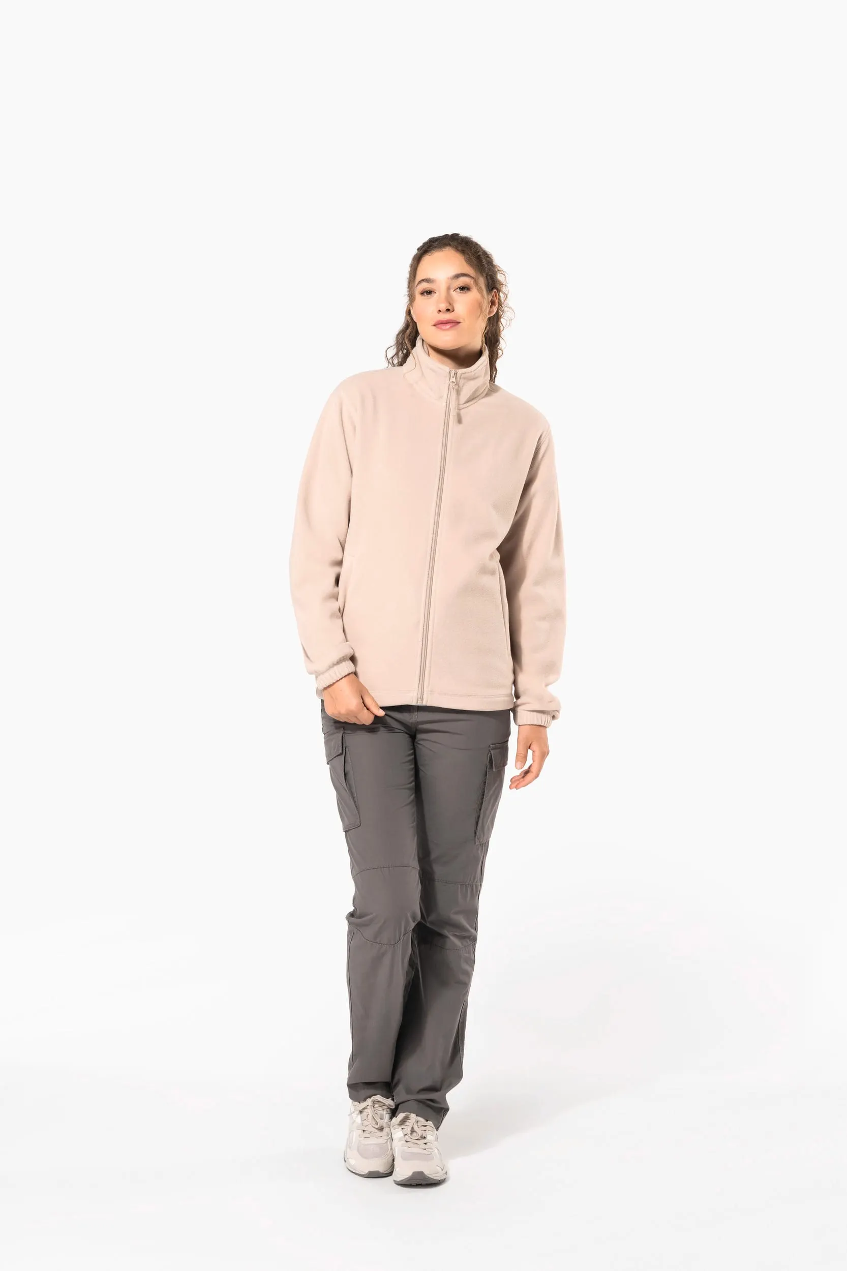 Chaqueta polar ajustable con puños elásticos