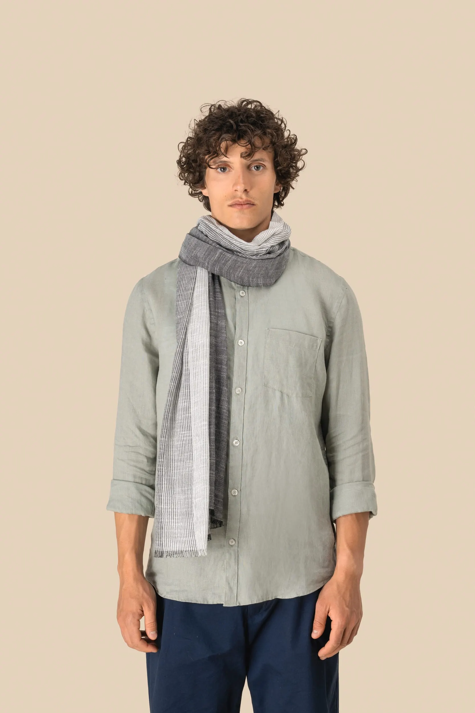 Fular a rayas unisex