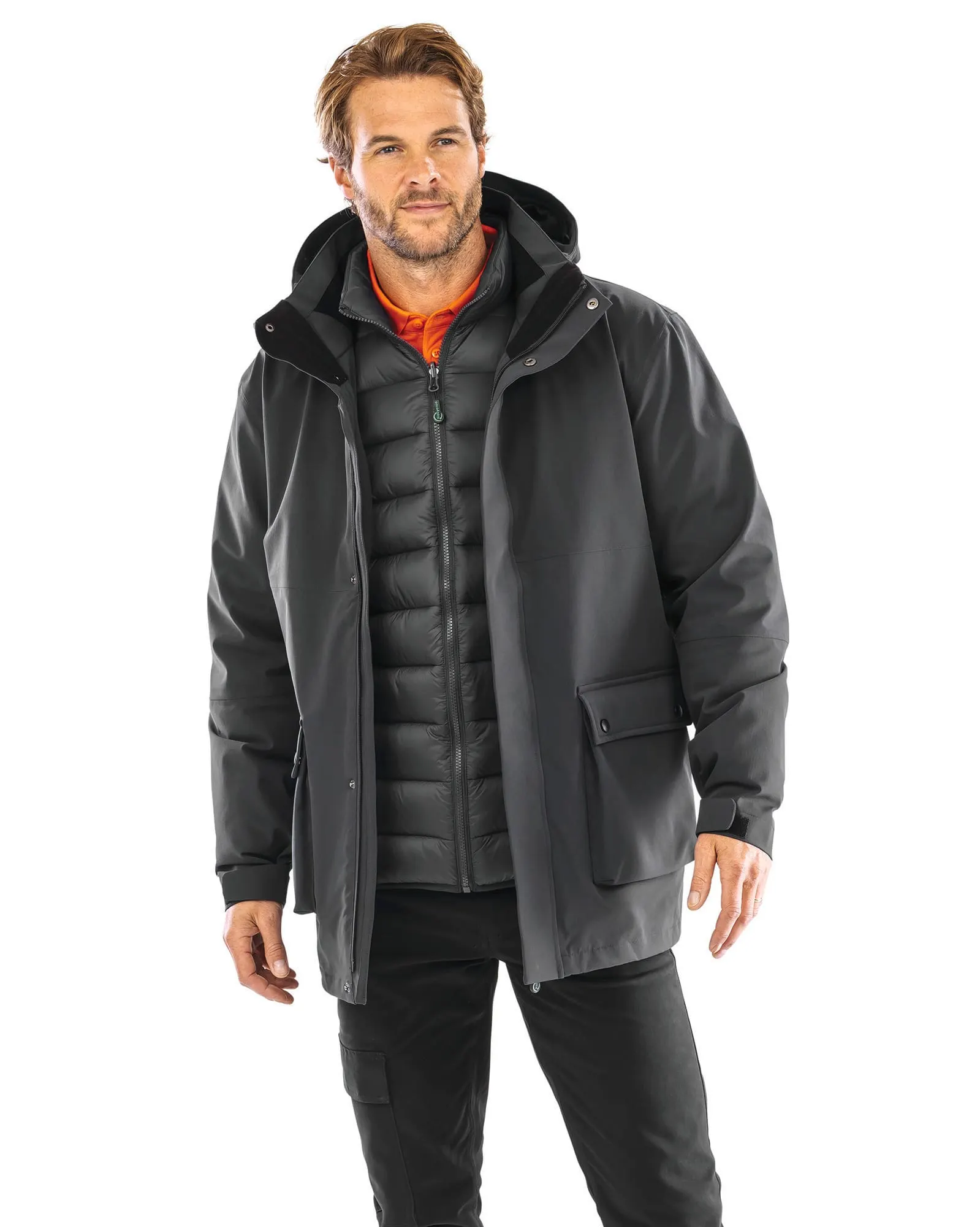 Chaqueta acolchada Ripstop reciclada 3 en 1
