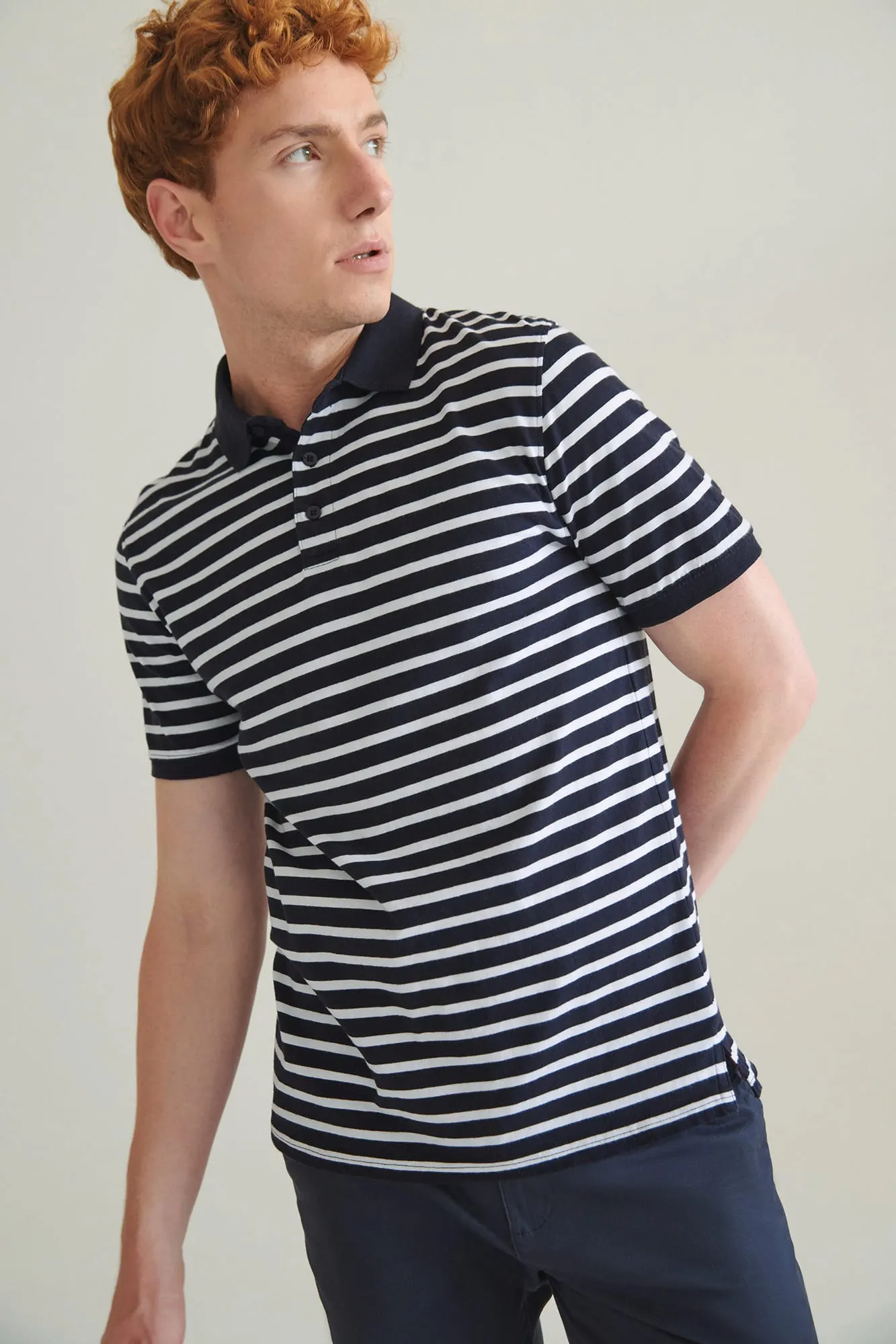 Polo jersey a rayas