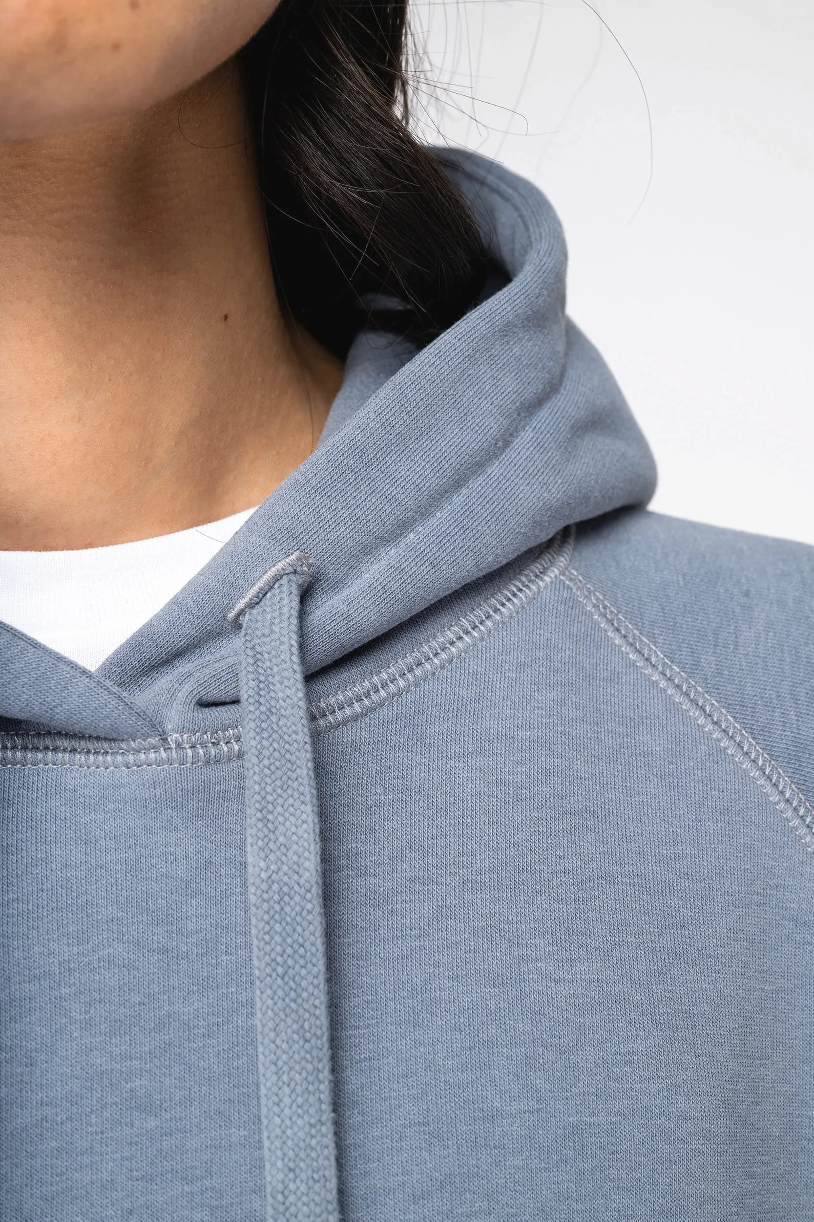 Sudadera ecorresponsable con capucha y mangas raglán mujer
