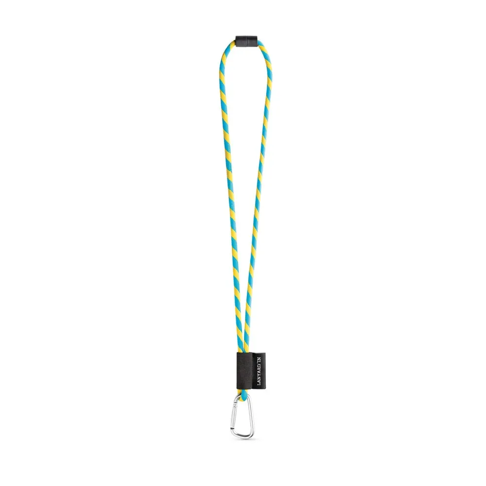 75089. SET Lanyard TUBE Long (Ø 7 mm) con mosquetón en forma de D de 55 mm y cierre de seguridad de Ø 7 mm