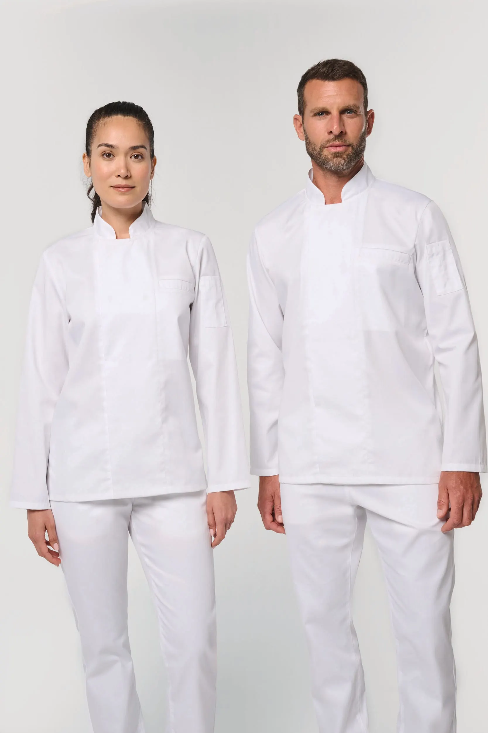 Chaqueta de cocina ecorresponsable y transpirable de manga larga unisex