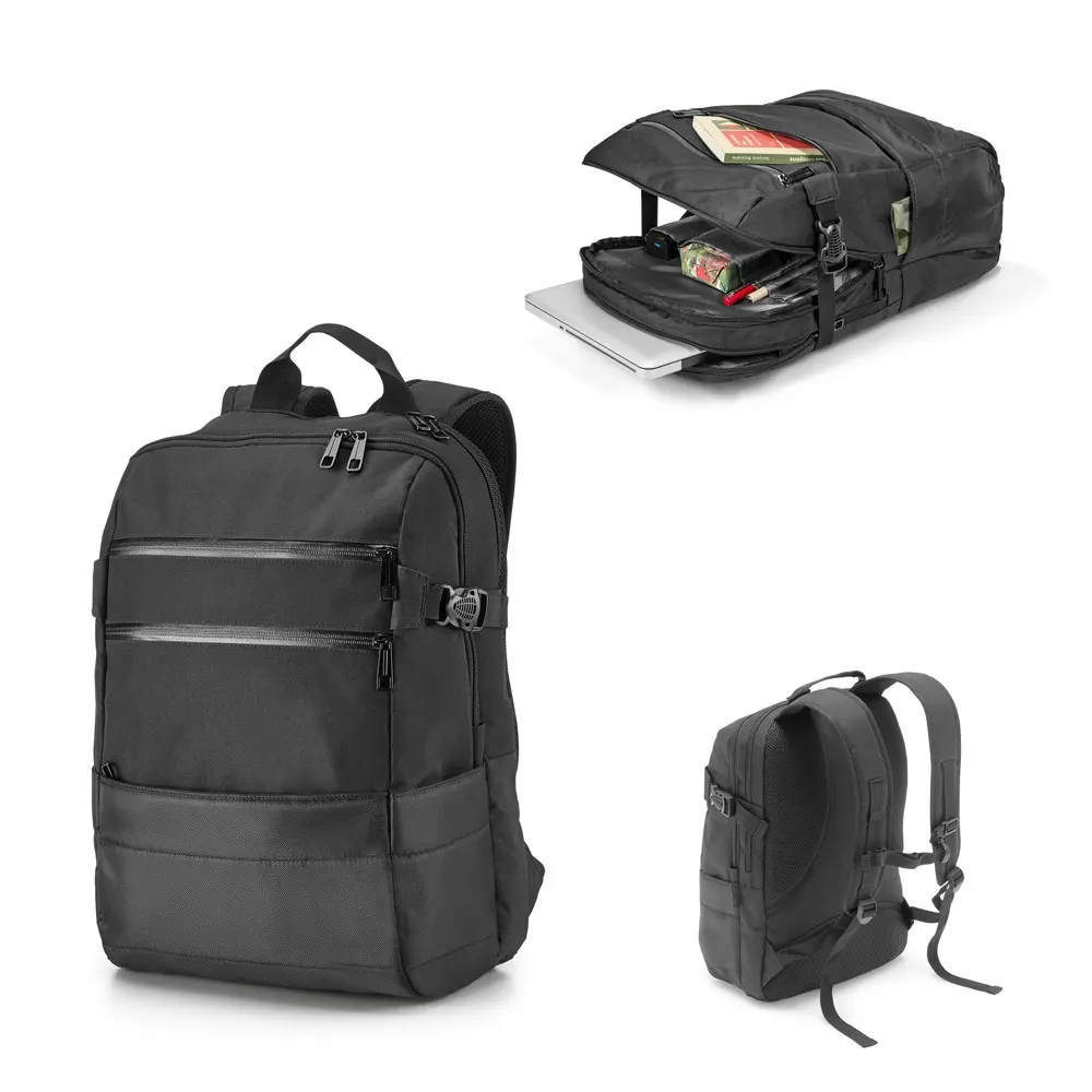 ZIPPERS BPACK. Mochila para portátil de 15.6'' en poliéster 300D y jacquard 840D