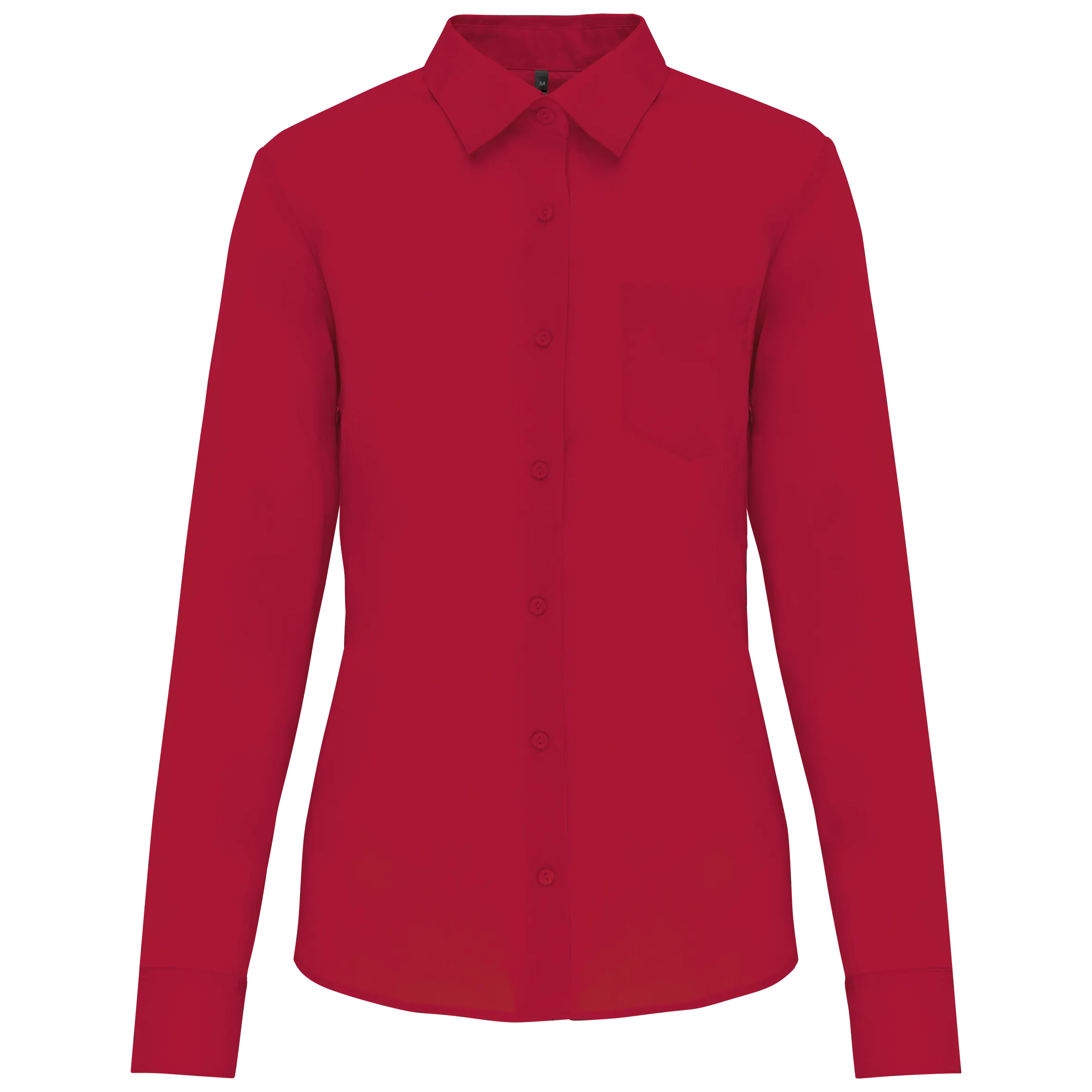 Camisa popelina de polialgodón manga larga mujer