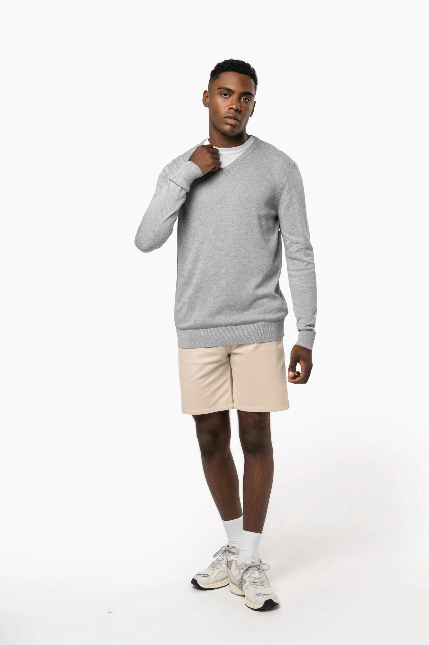 Jersey cuello de pico ecorresponsable hombre