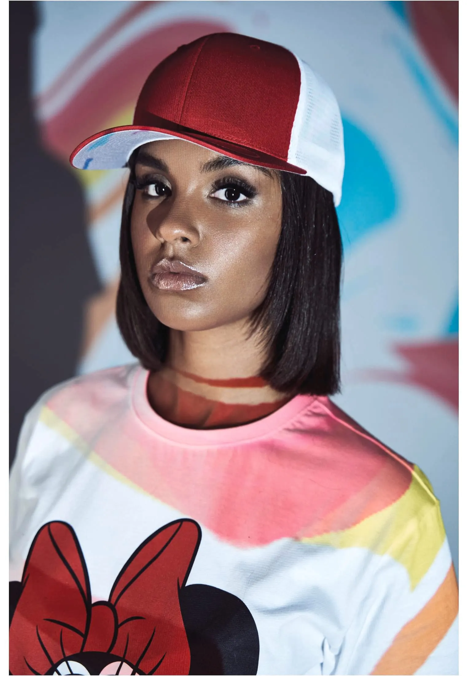 Gorra de rejilla bicolor<br/>