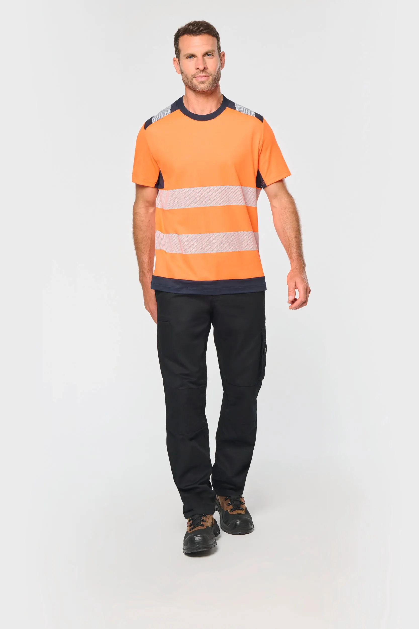Camiseta de seguridad reciclada manga corta unisex