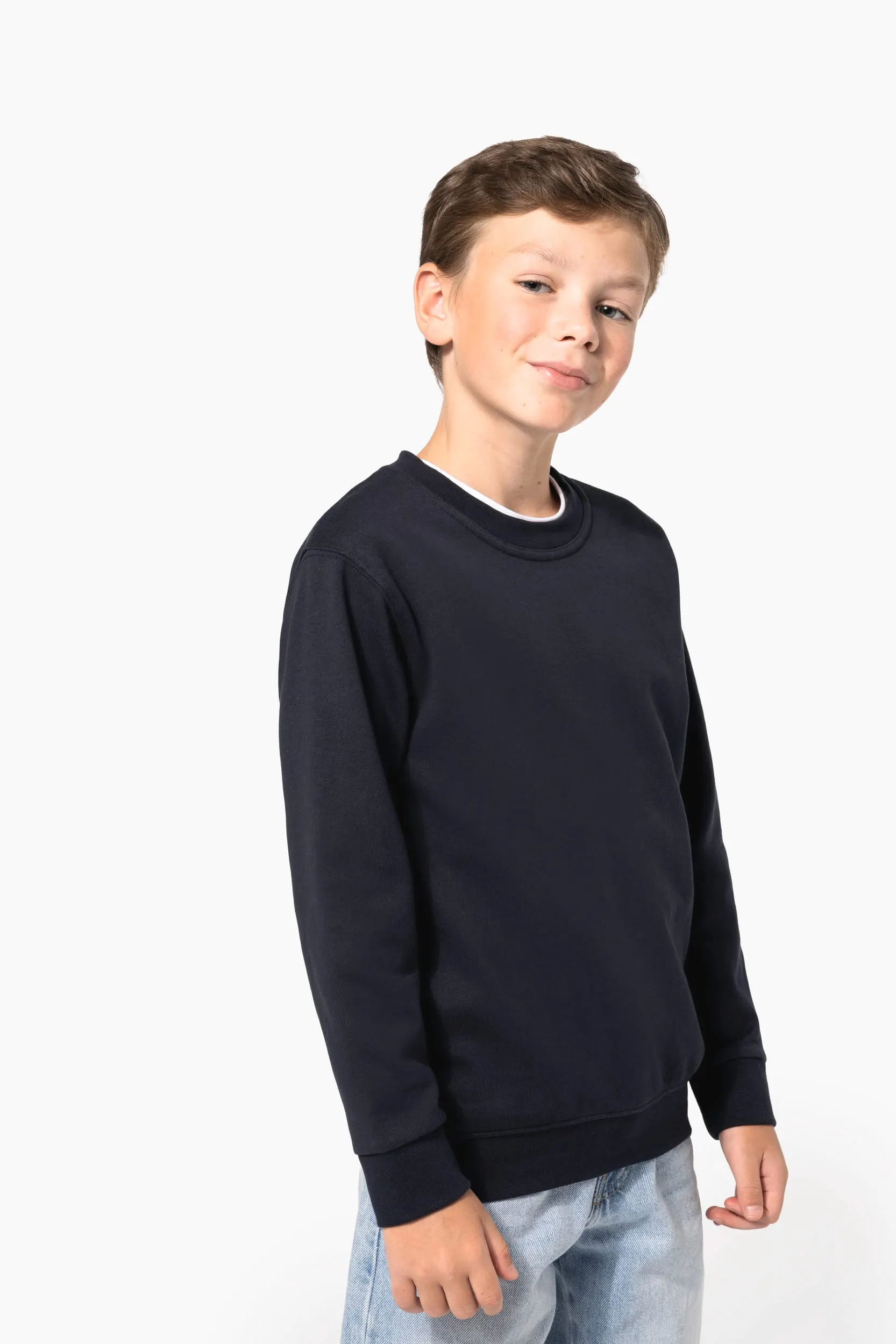 Sudadera reciclada cuello redondo infantil