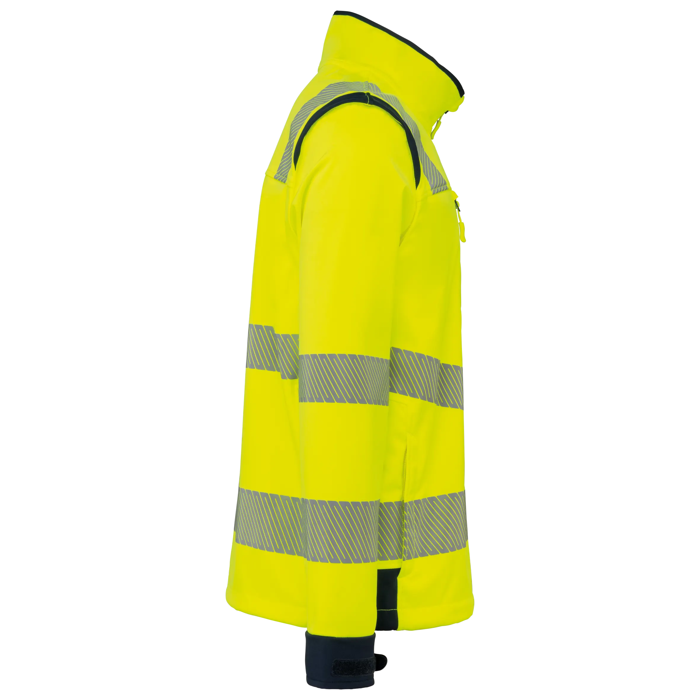 Chaqueta softshell de seguridad reciclada con mangas amovibles unisex