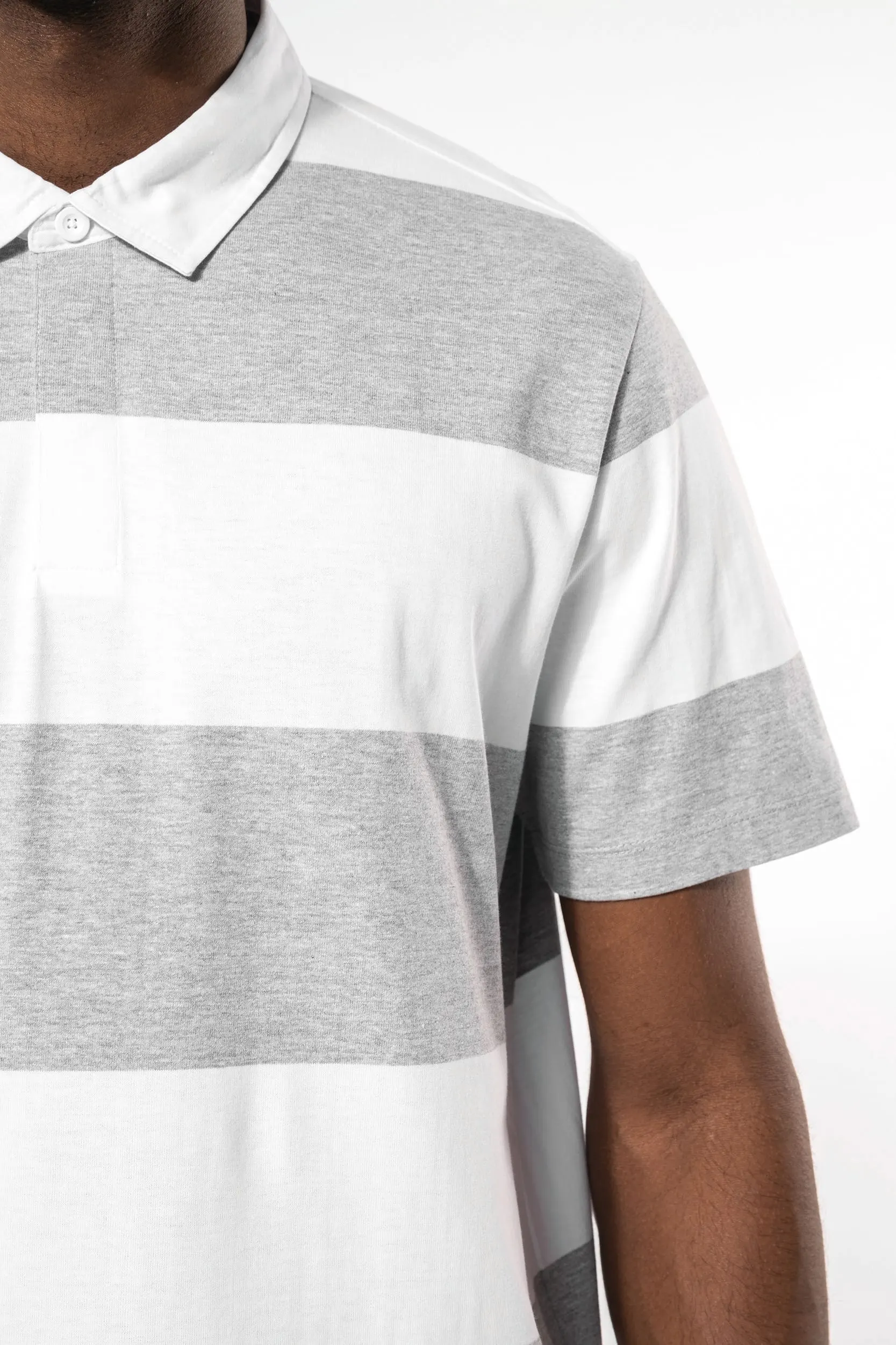 Polo a rayas manga corta unisex