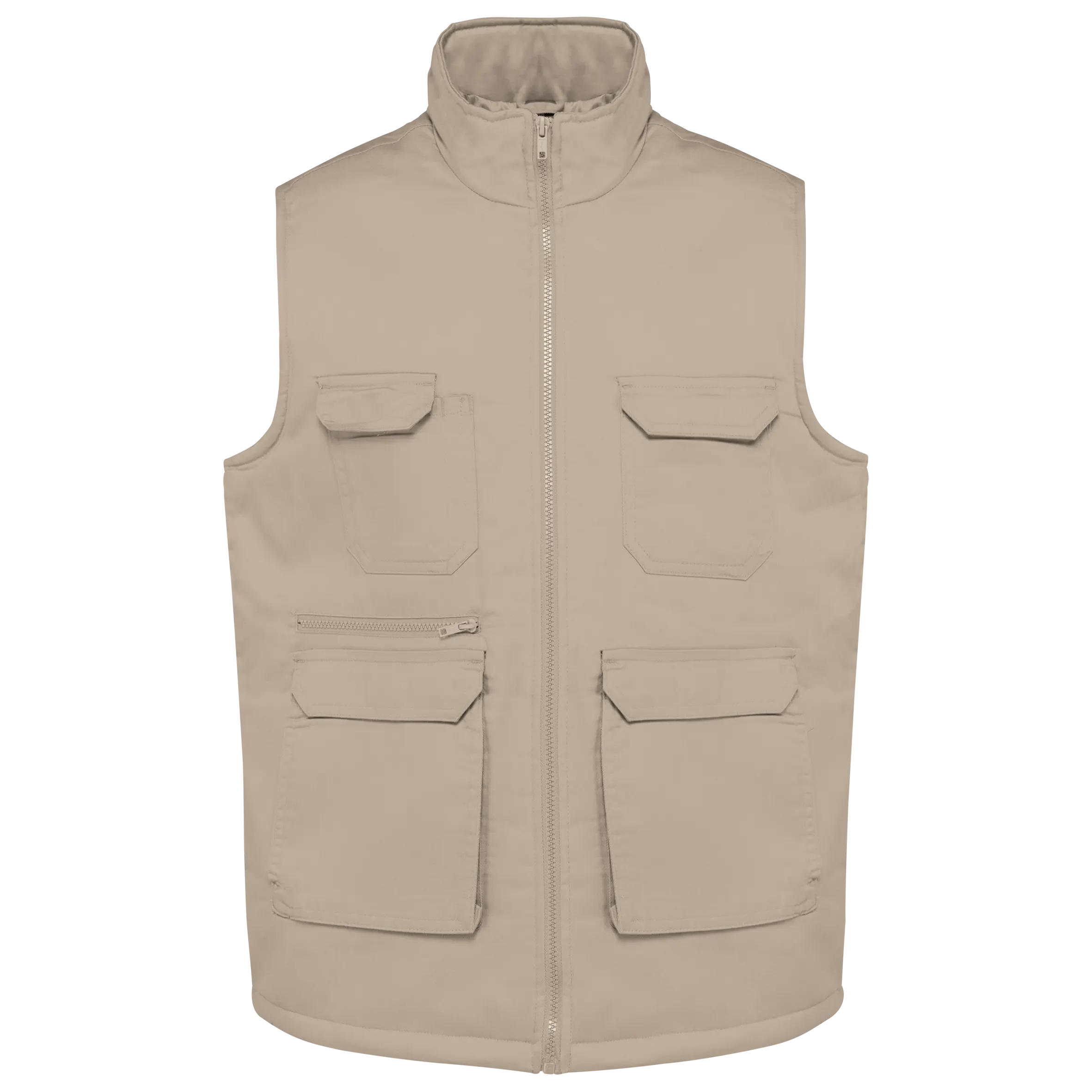 Chaleco polialgodón multibolsillos acolchado - Unisex