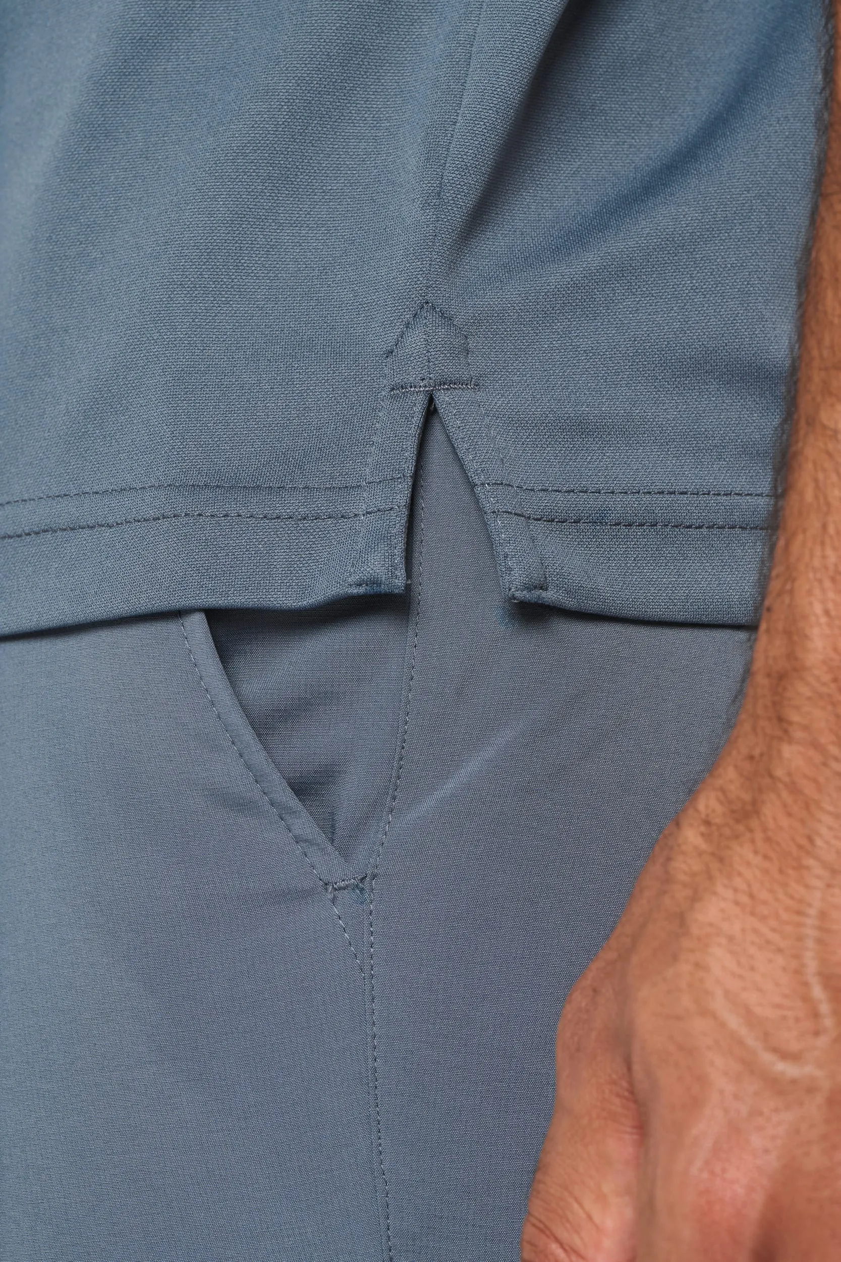 Polo interlock de manga corta hombre