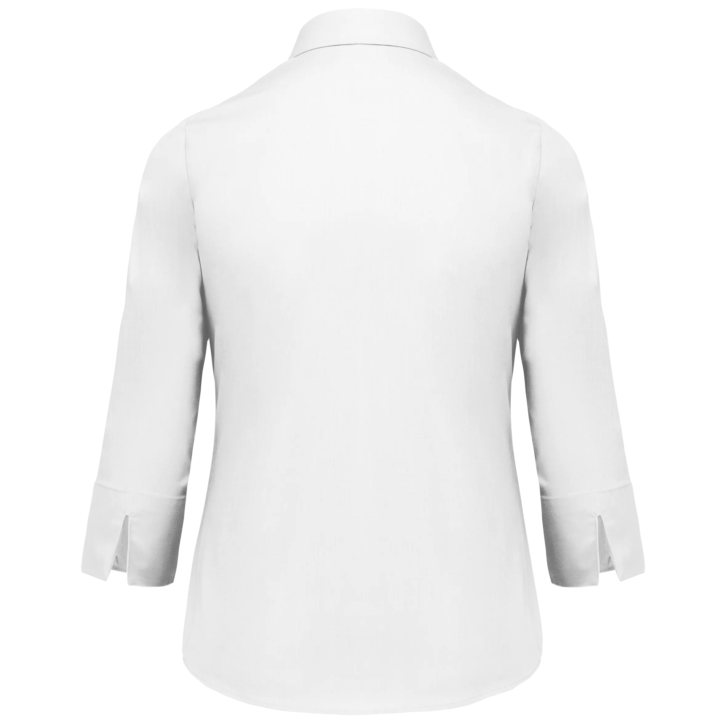 Camisa popelina de polialgodón manga 3/4 de fácil cuidado mujer