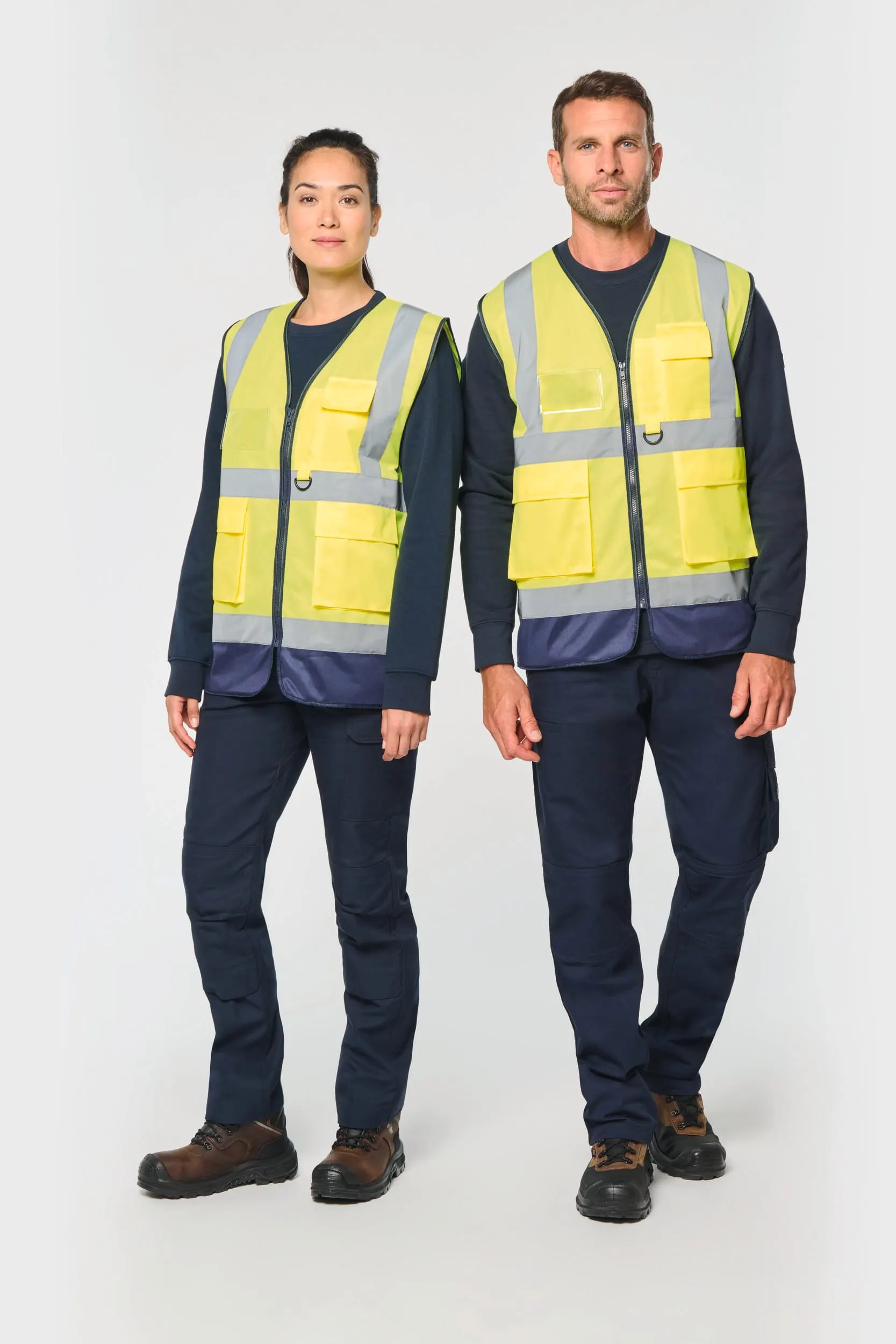 Chaleco de seguridad alta visibilidad reciclado con cremallera unisex