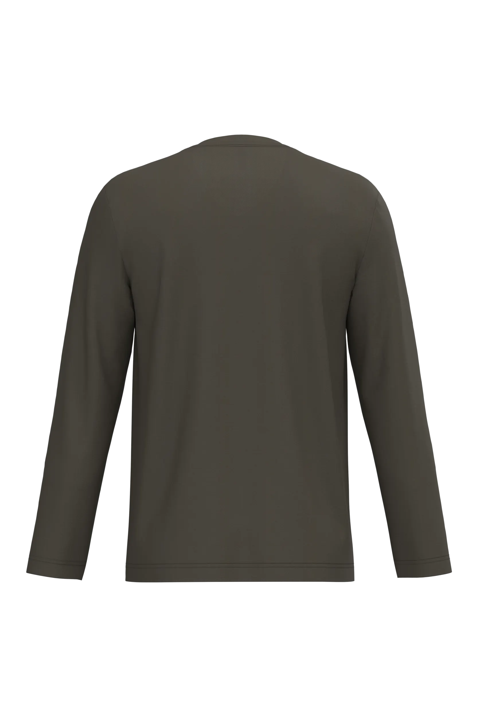 Camiseta manga larga y cuello de pico hombre