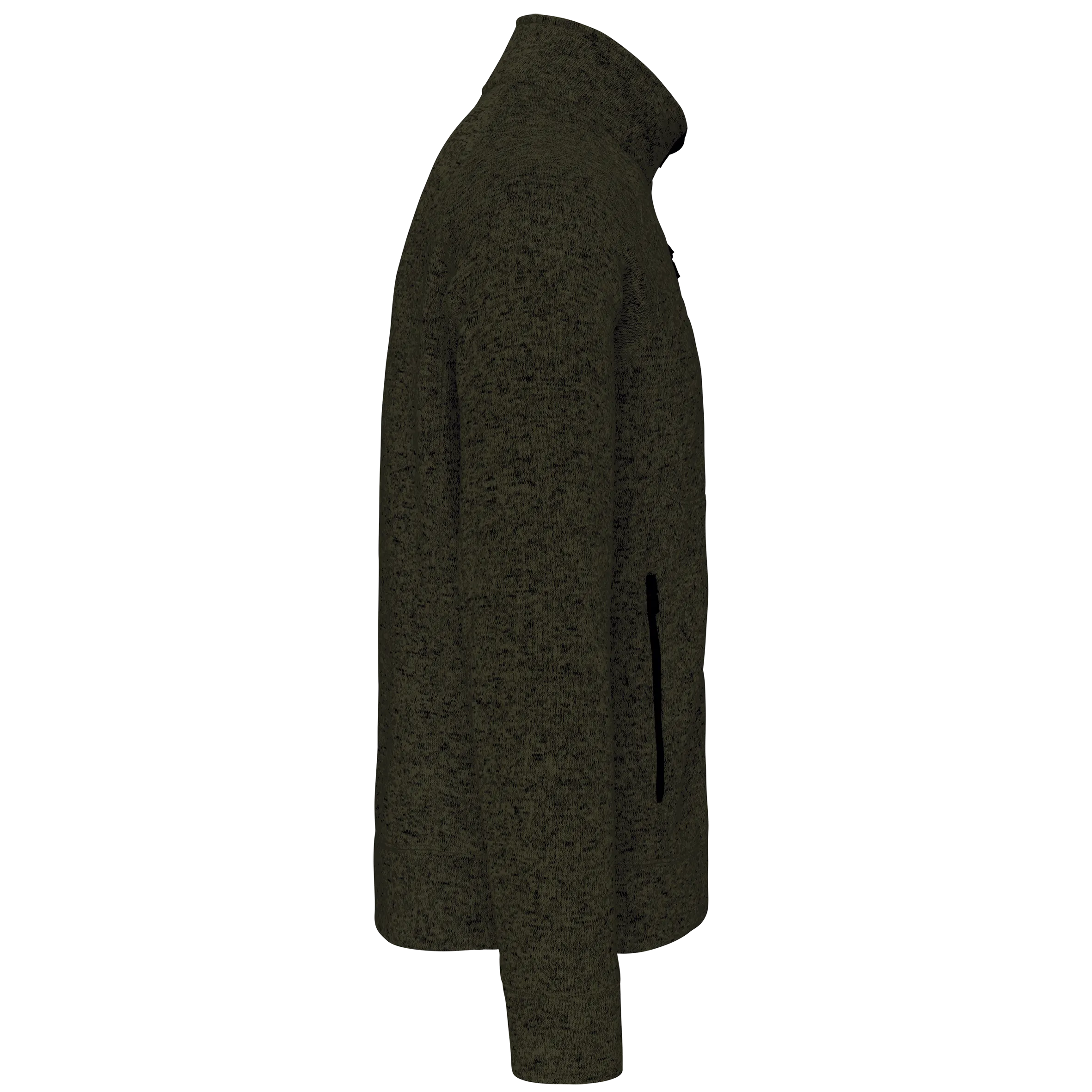 Chaqueta jaspeada con cremallera hombre
