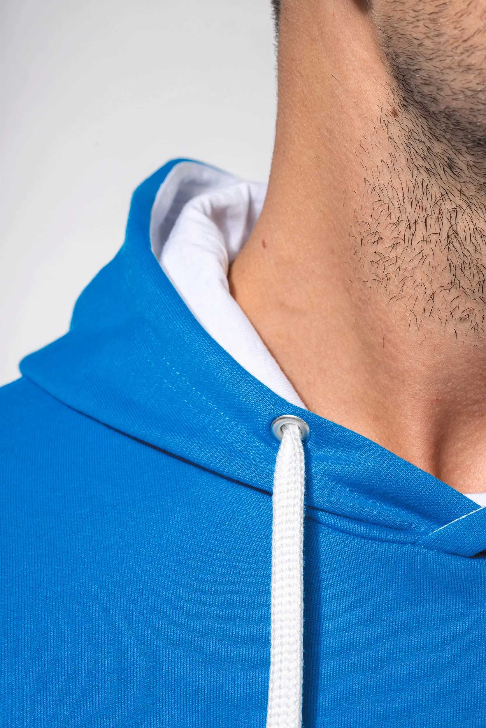 Sudadera capucha contrastada hombre
