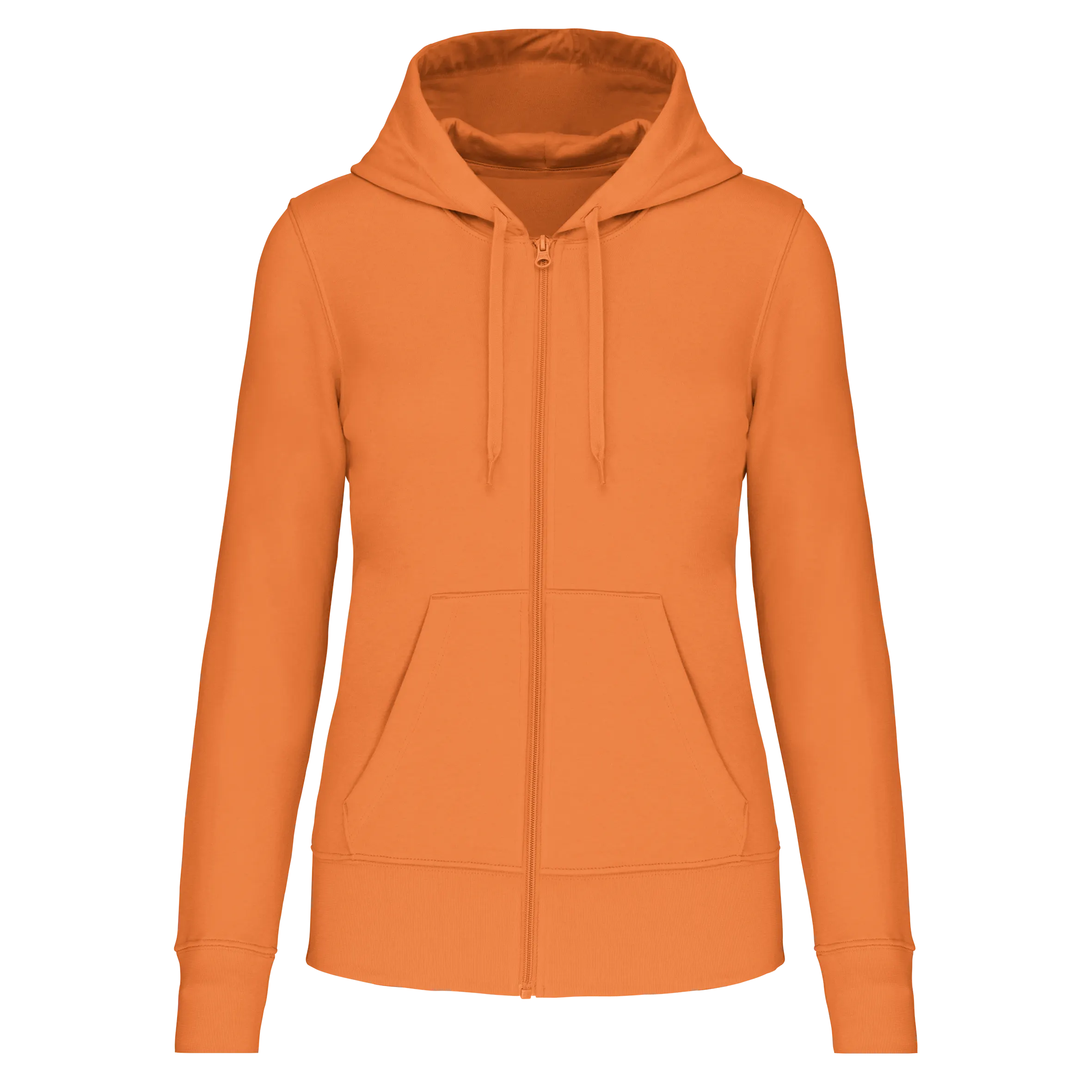Sudadera con capucha y cremallera ecorresponsable mujer