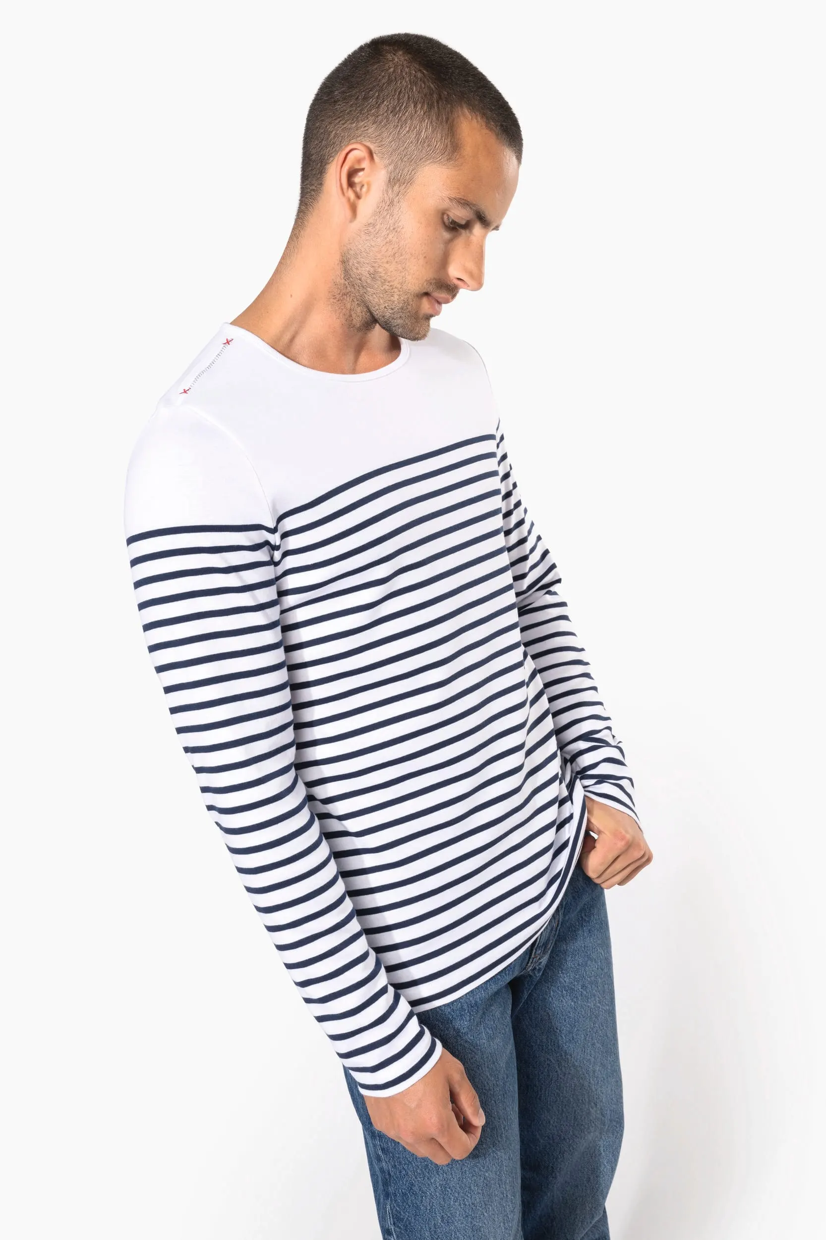 Camiseta marinera de manga larga de hombre