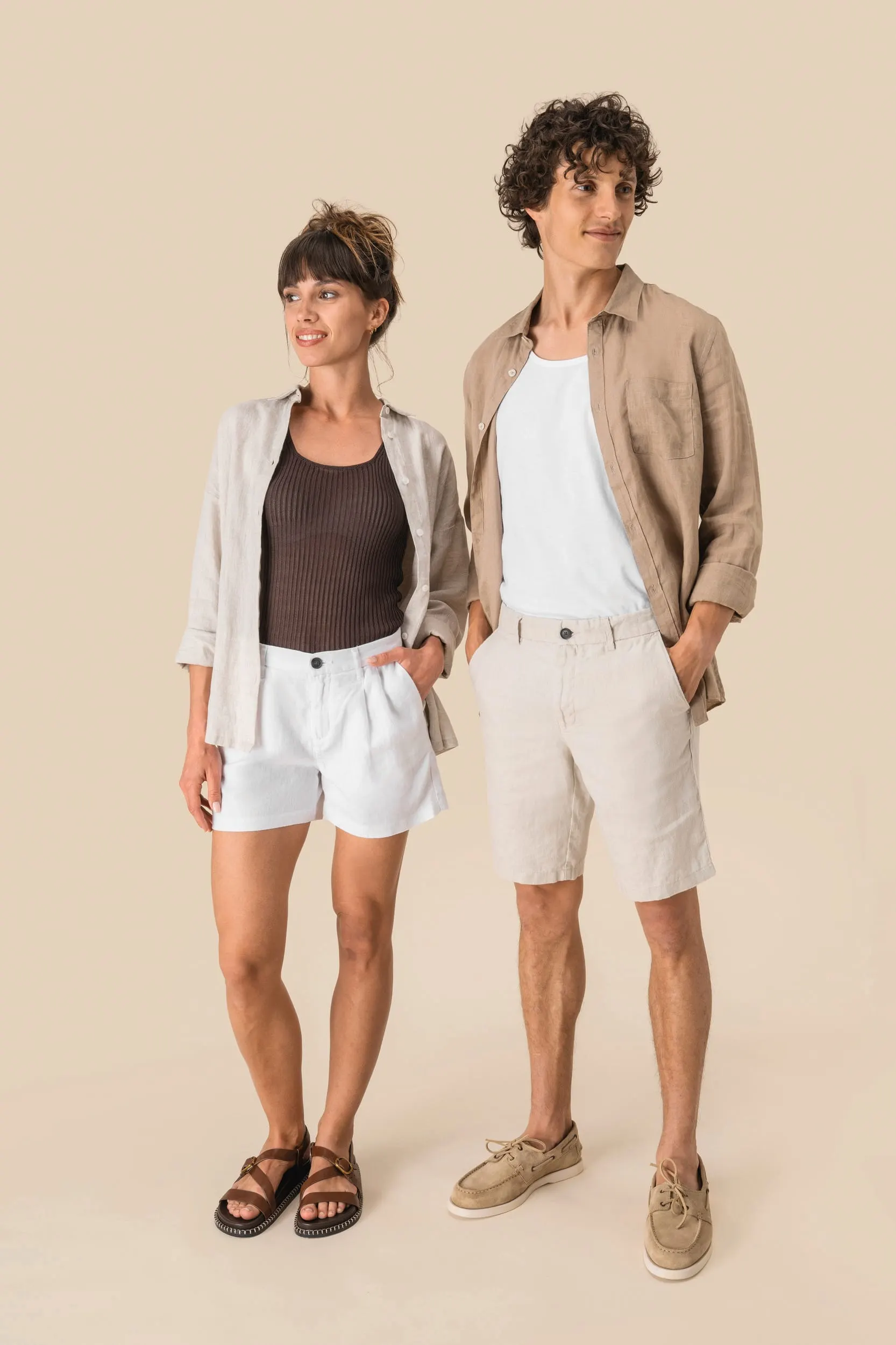 Short de lino mujer