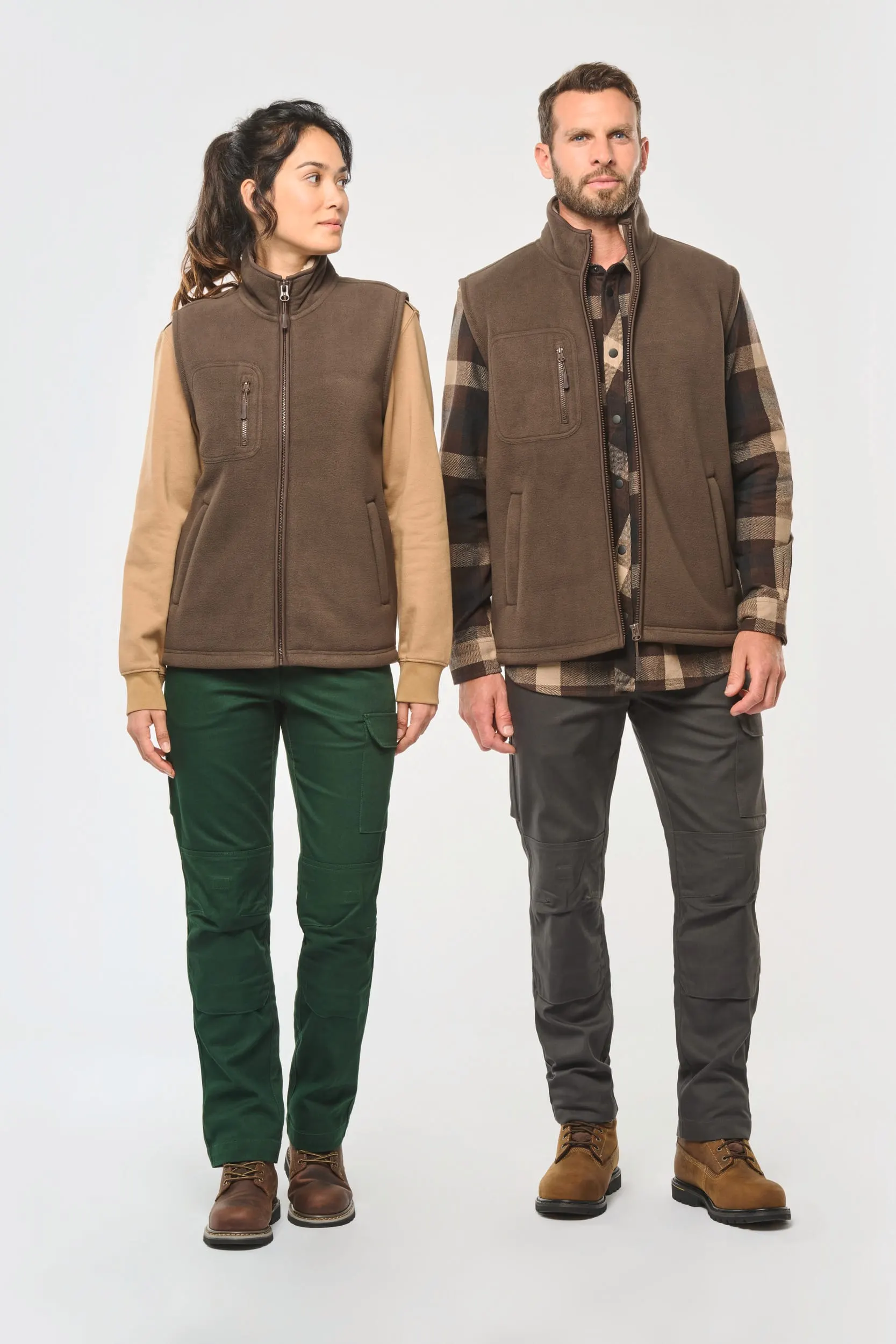 Chaleco polar con interior de sherpa unisex