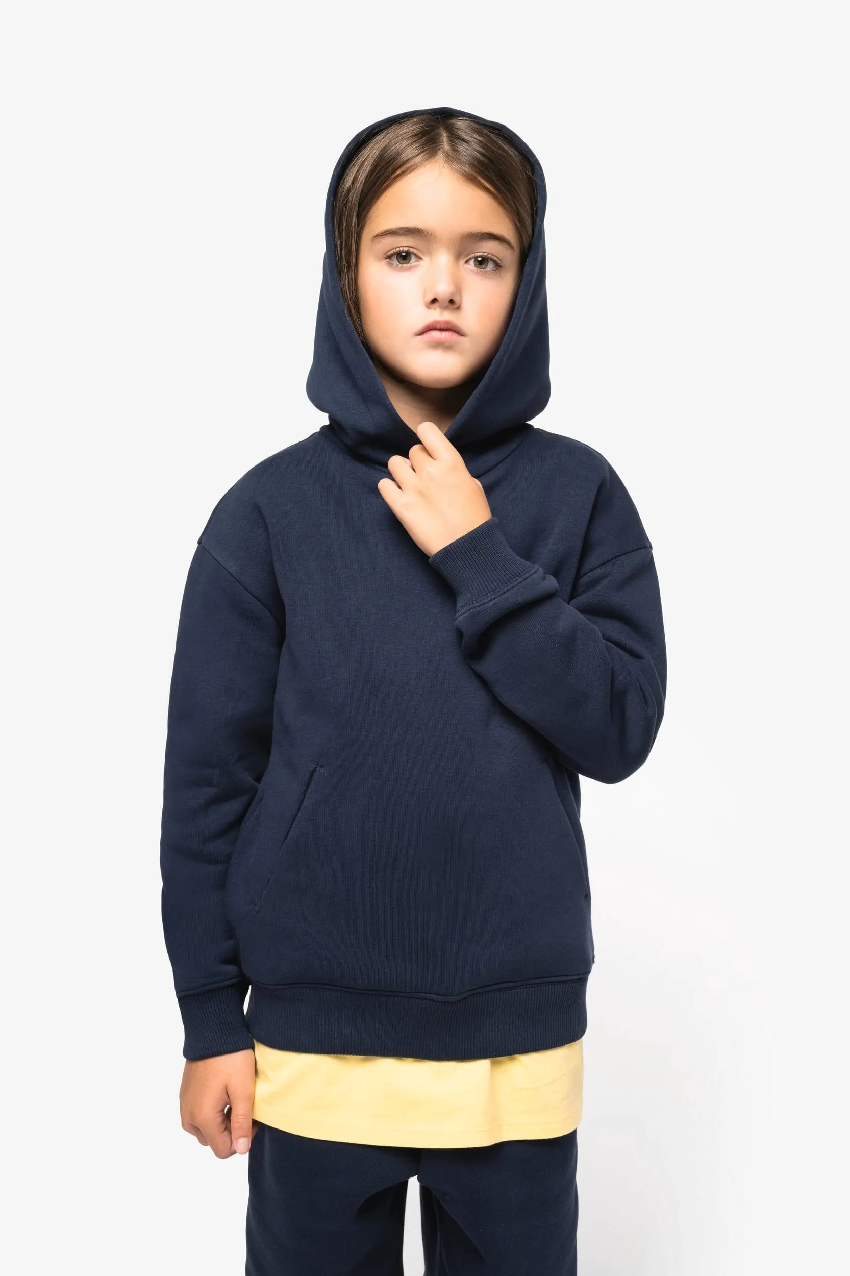 Sudadera ecorresponsable con capucha oversize infantil