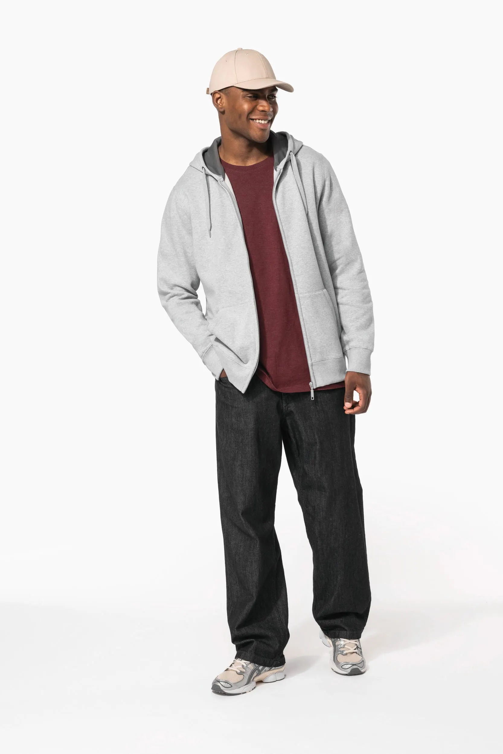 Sudadera capucha y cremallera