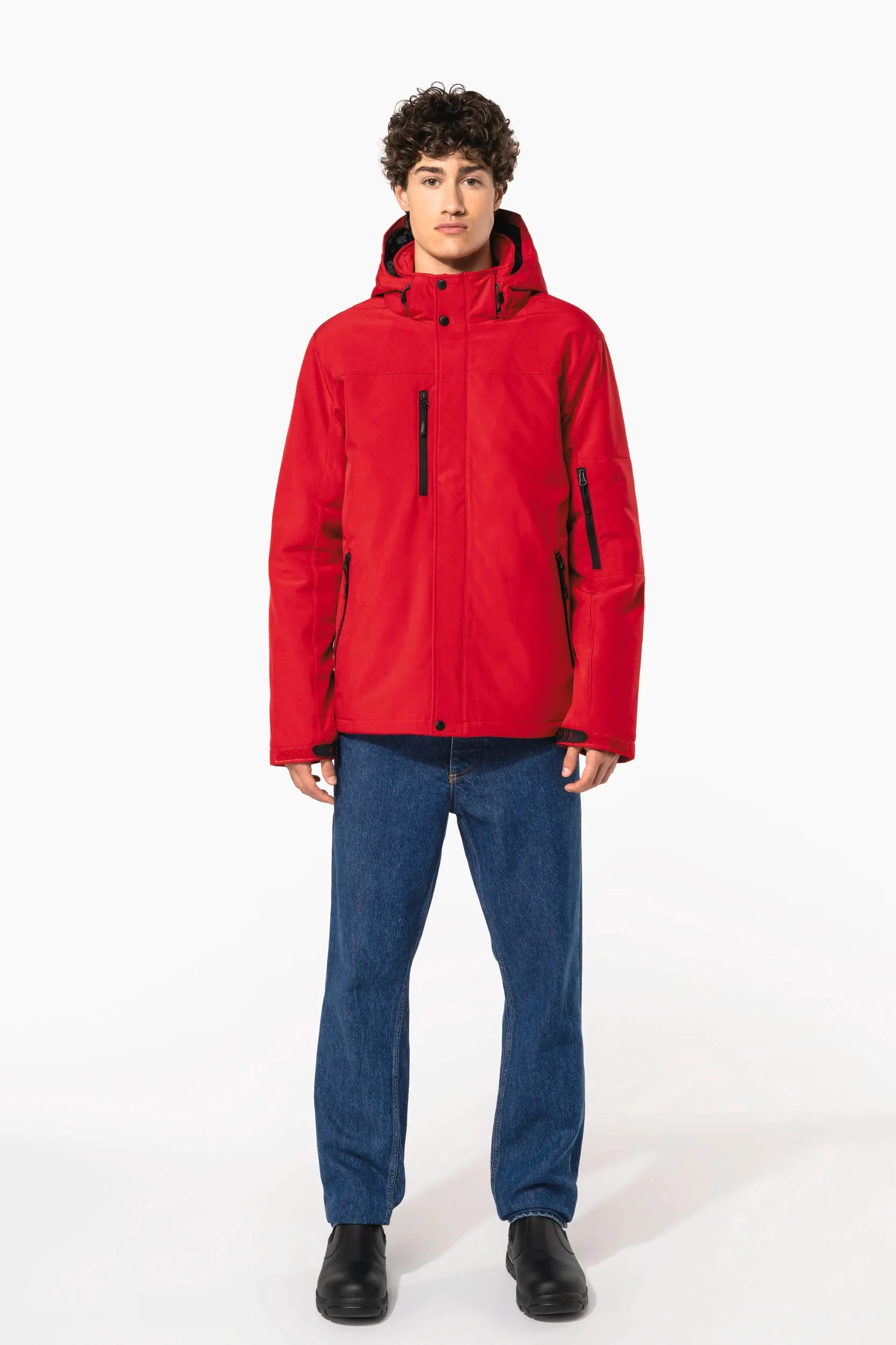 Parka softshell acolchada con capucha hombre