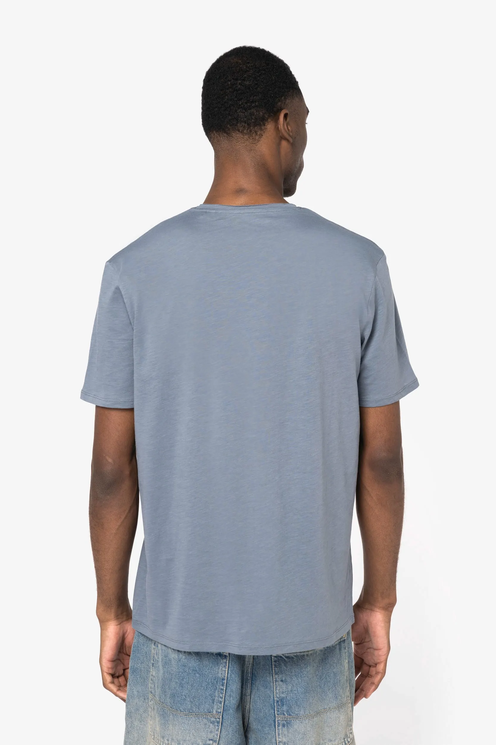 Camiseta ecorresponsable slub con bordes sin rematar hombre