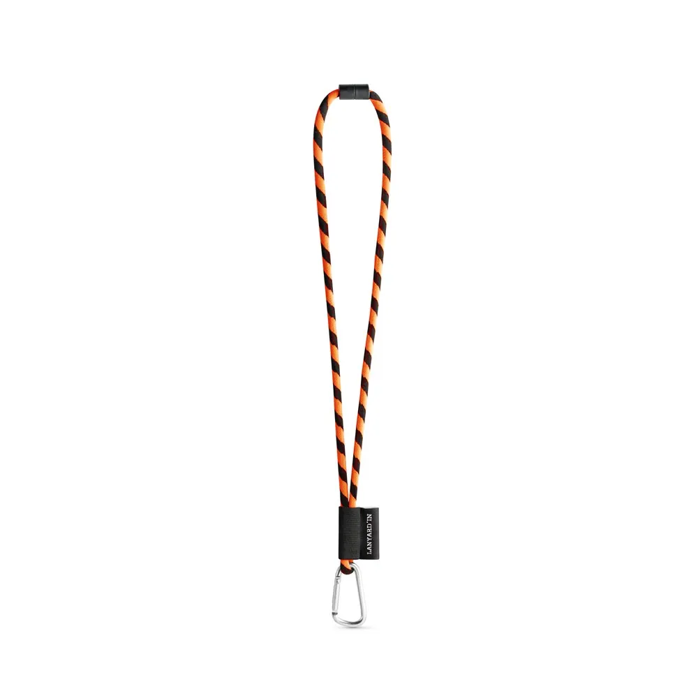 75089. SET Lanyard TUBE Long (Ø 7 mm) con mosquetón en forma de D de 55 mm y cierre de seguridad de Ø 7 mm