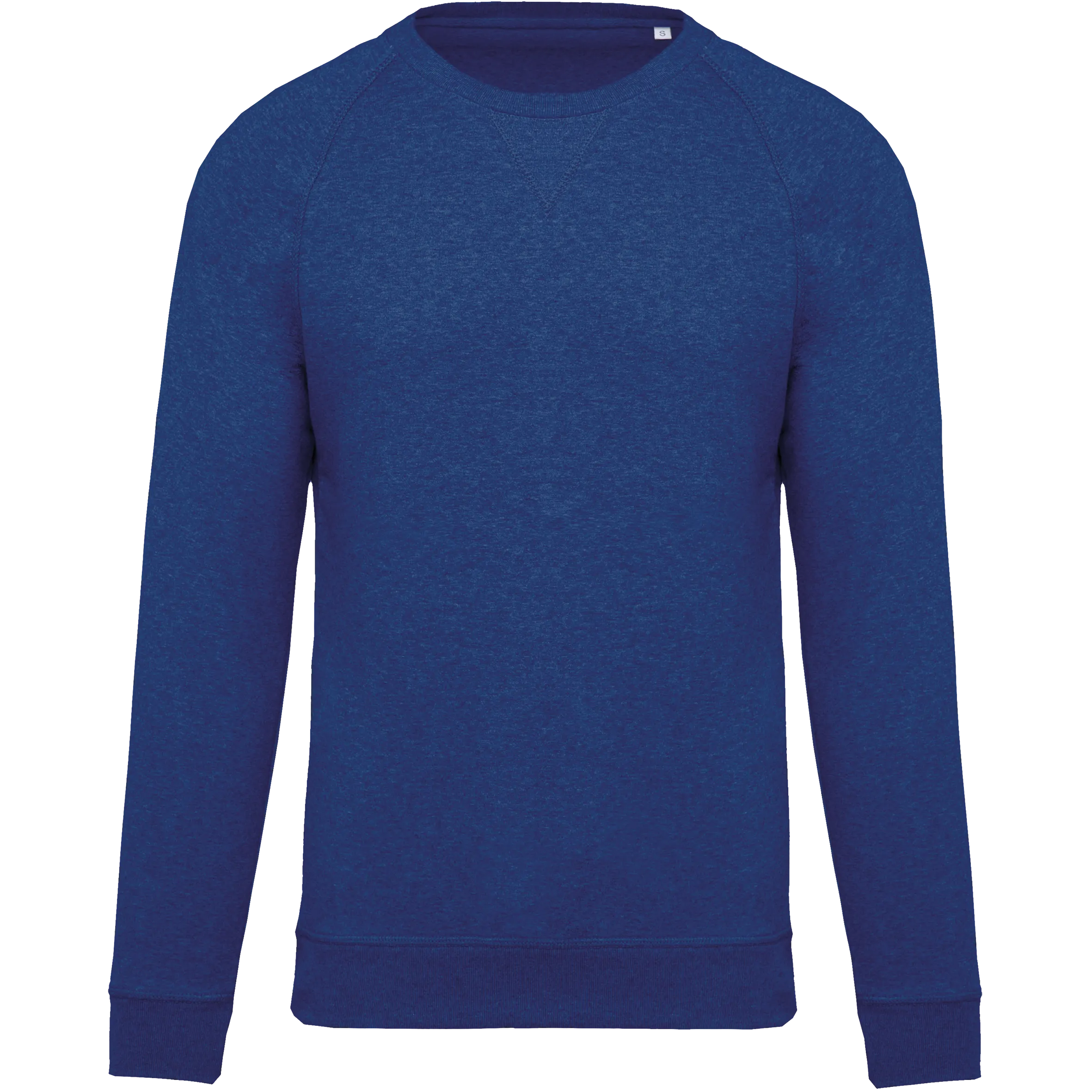 Sudadera algodón orgánico con cuello redondo y mangas raglán de hombre