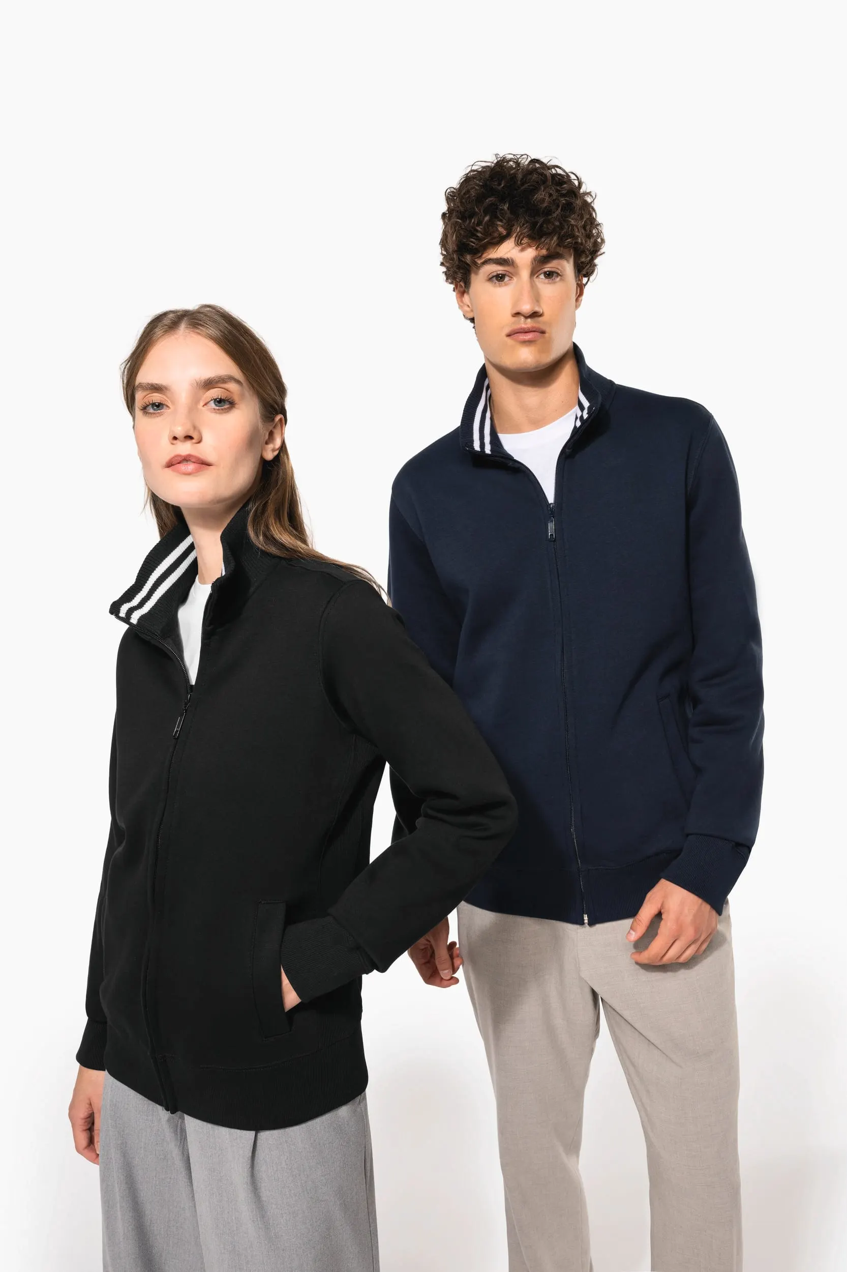 Chaqueta de felpa con cremallera hombre
