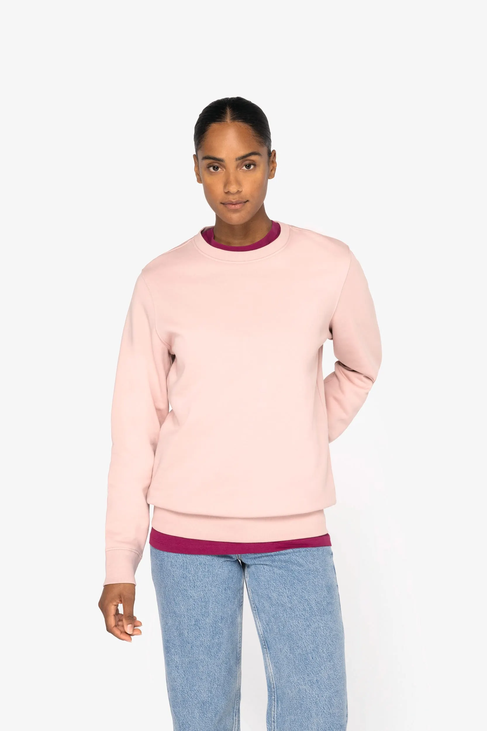Sudadera  ecorresponsable de cuello redondo unisex