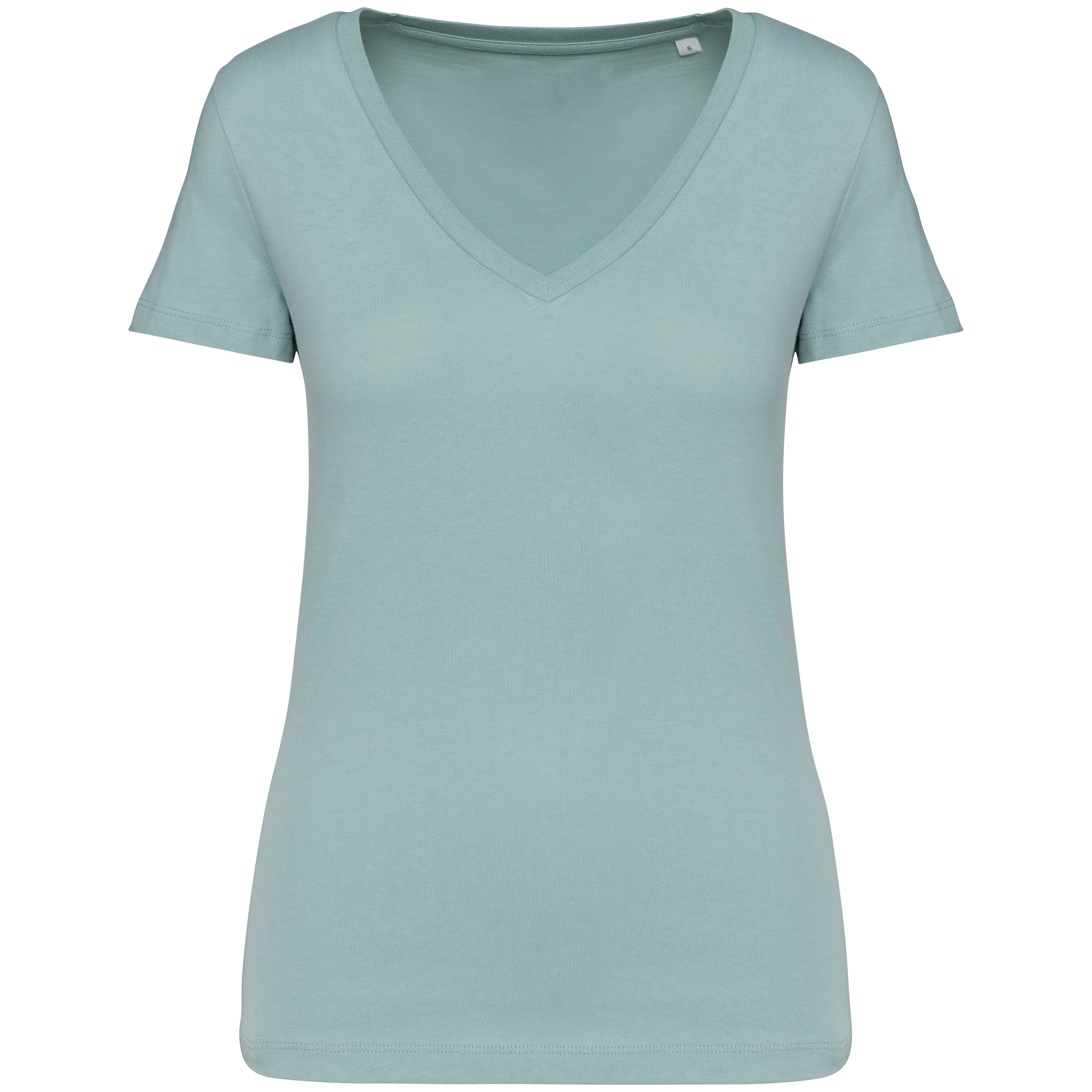 Camiseta ecorresponsable cuello de pico mujer