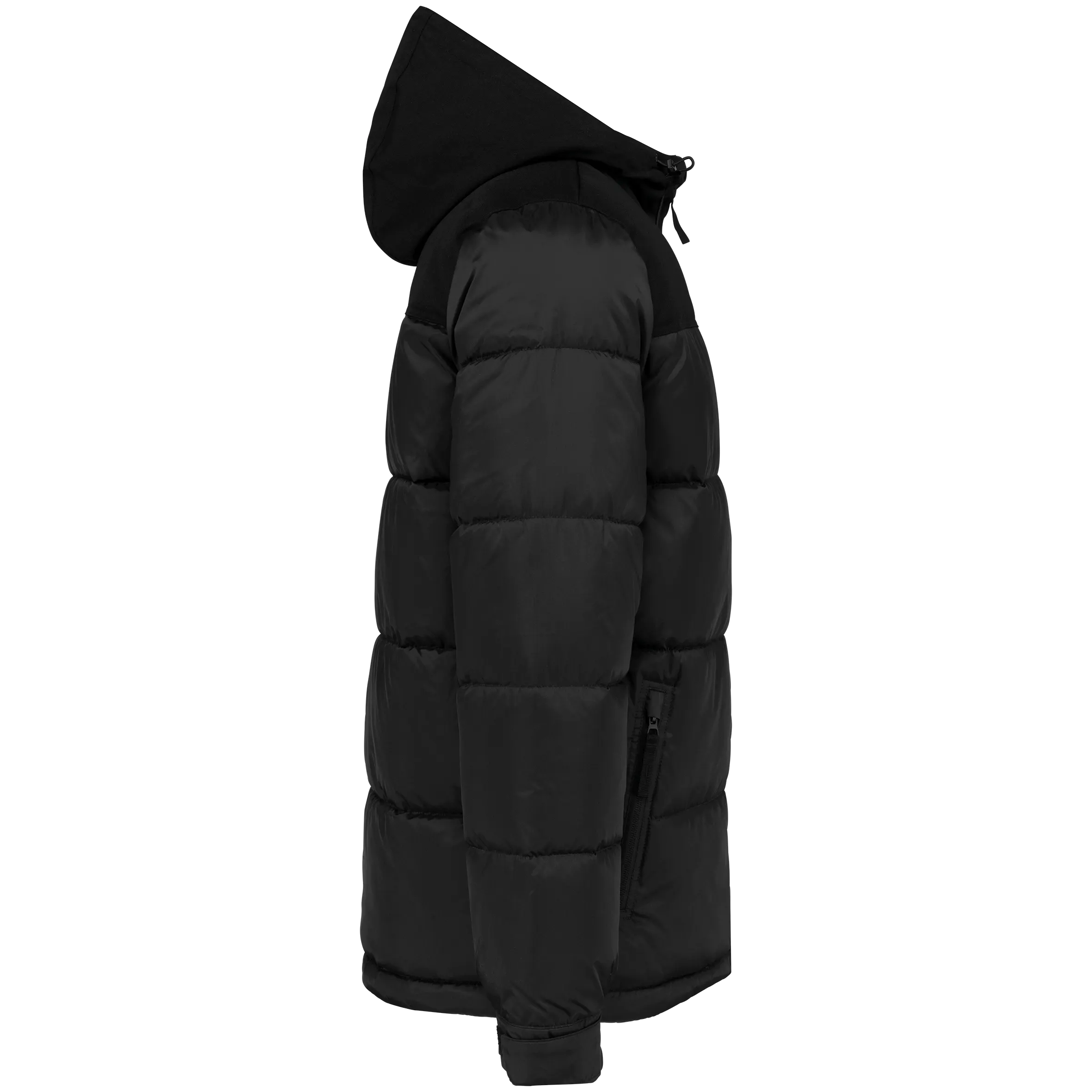 Parka acolchada bicolor con capucha unisex