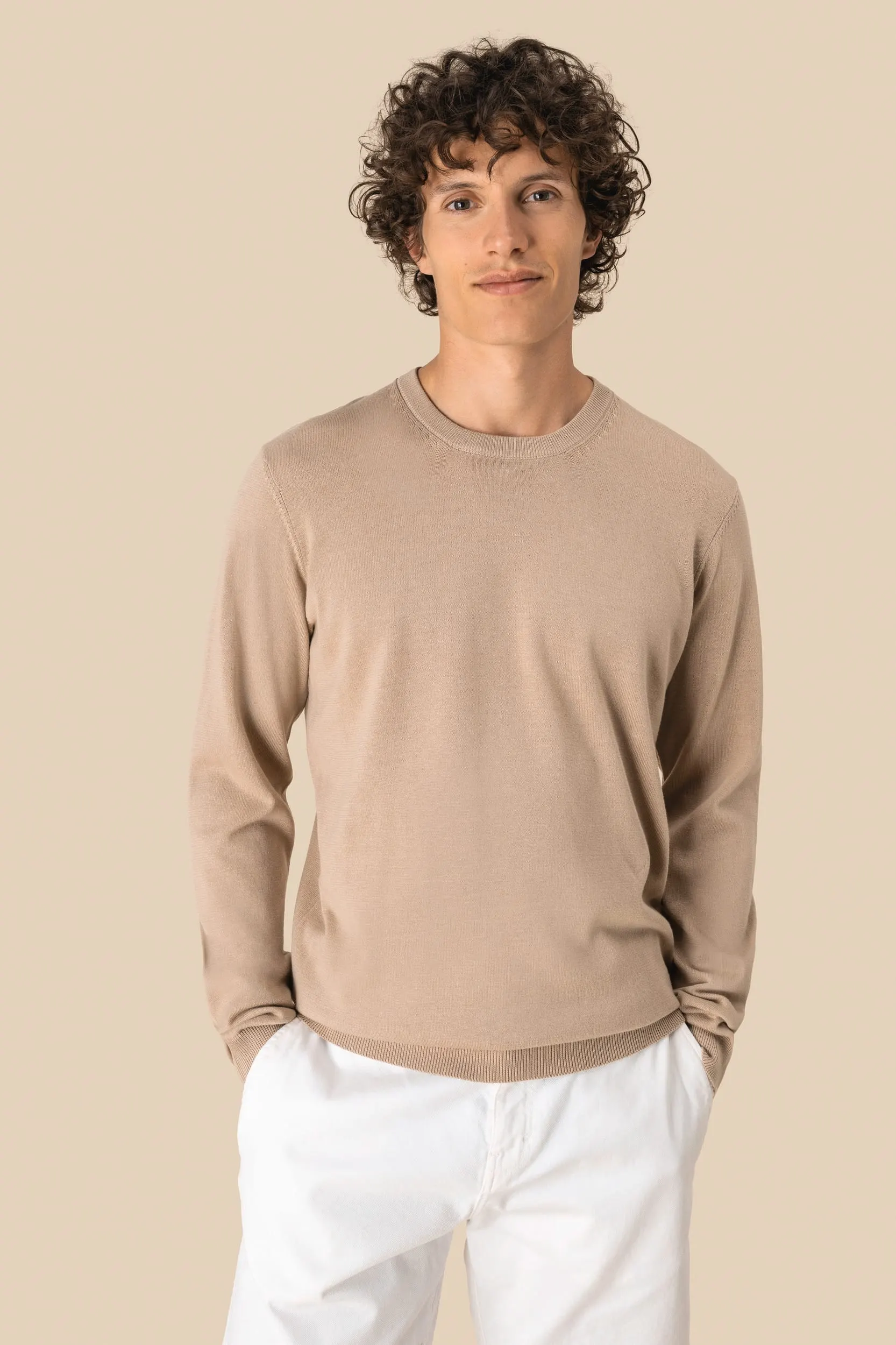 Jersey ecorresponsable de cuello redondo hombre