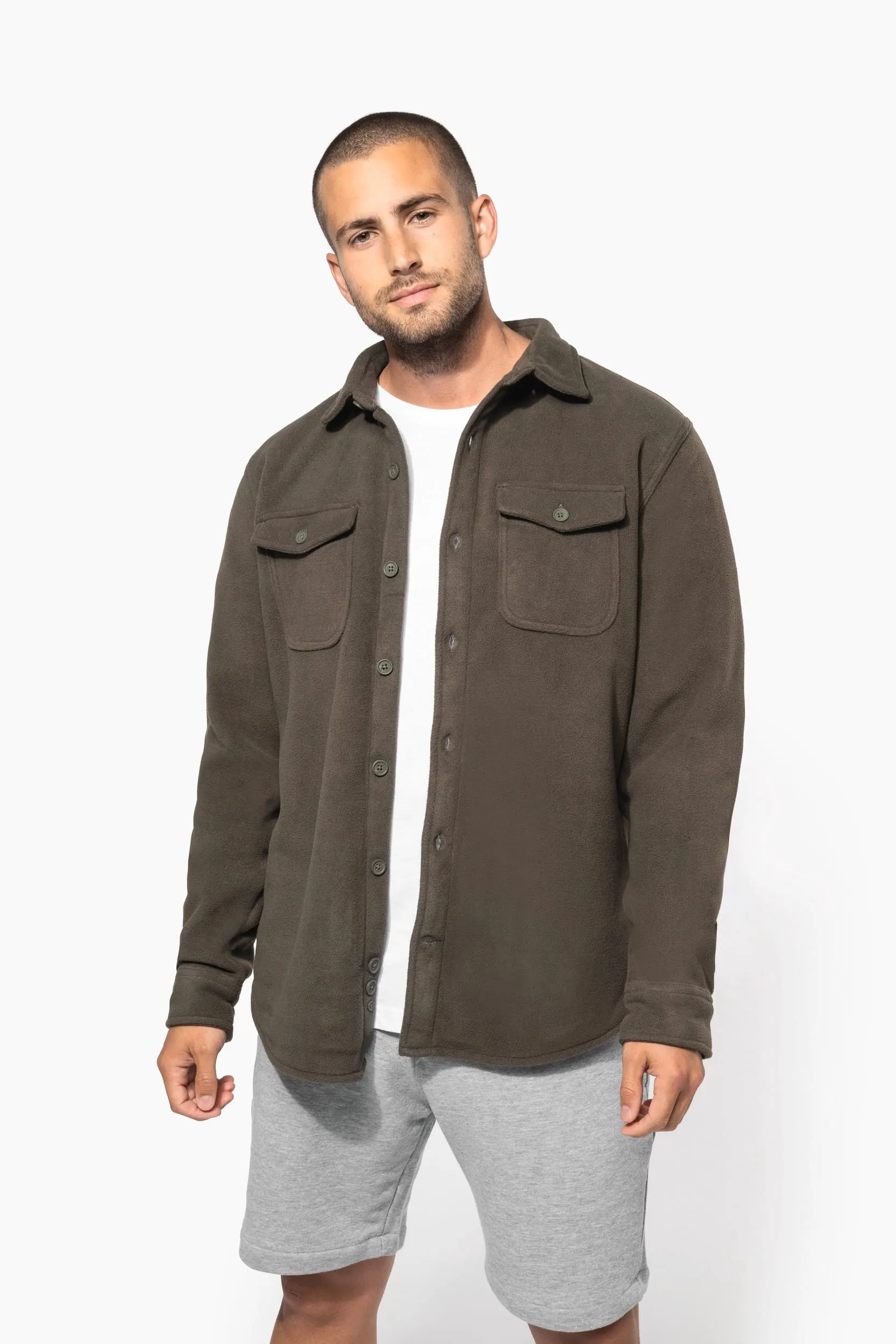 Sobrecamisa polar con forro de sherpa