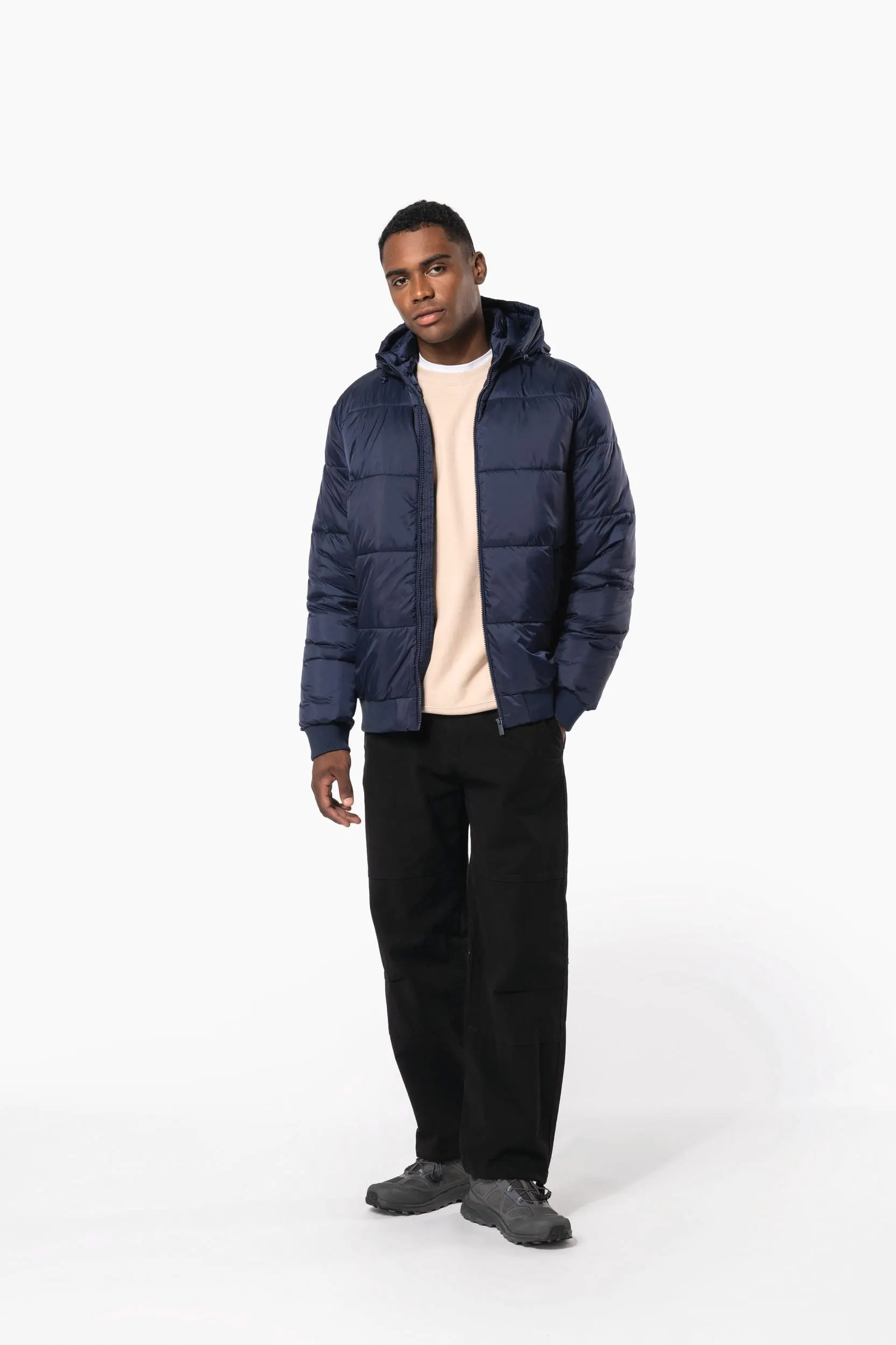 Chaqueta ripstop reciclada con capucha unisex