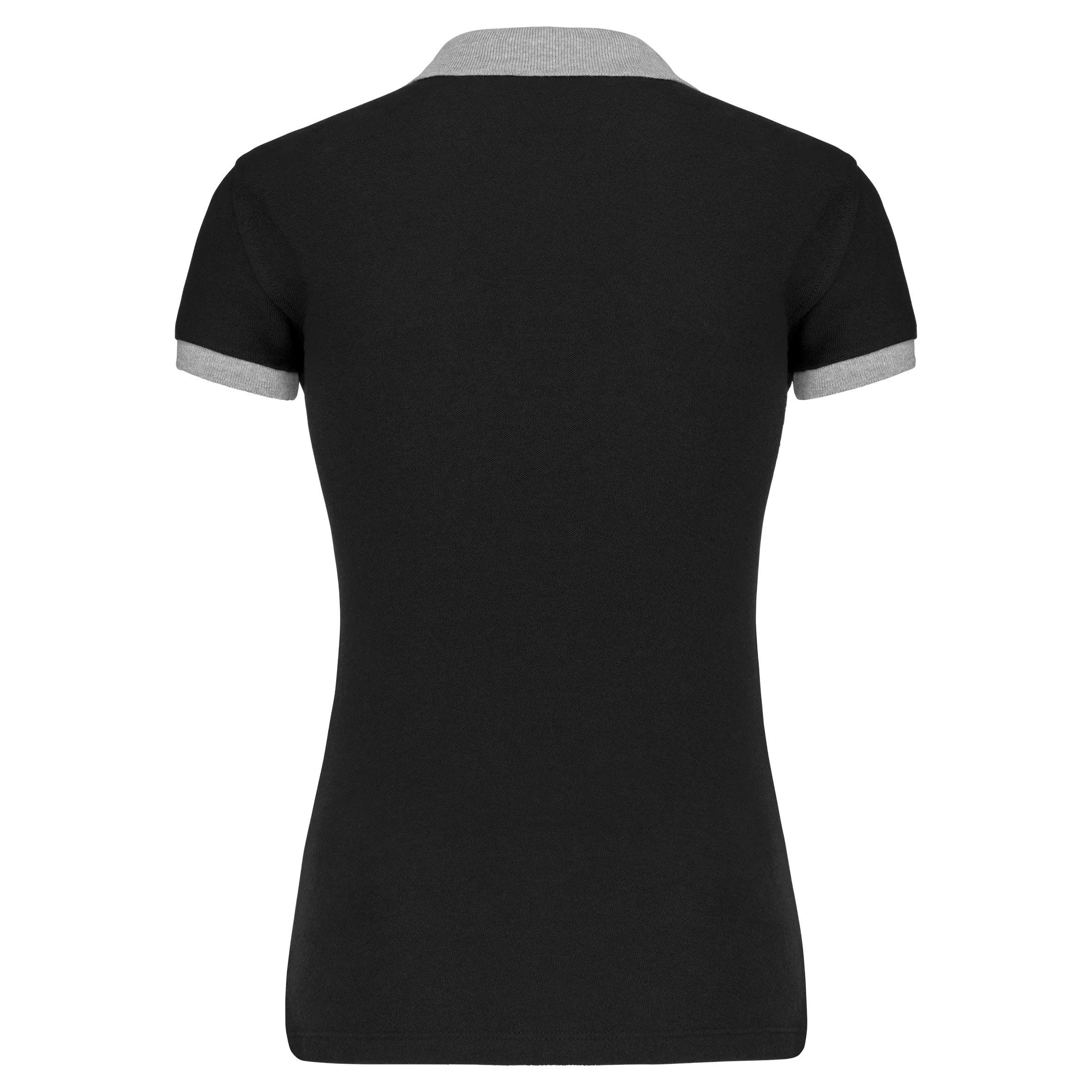Polo piqué bicolor mujer