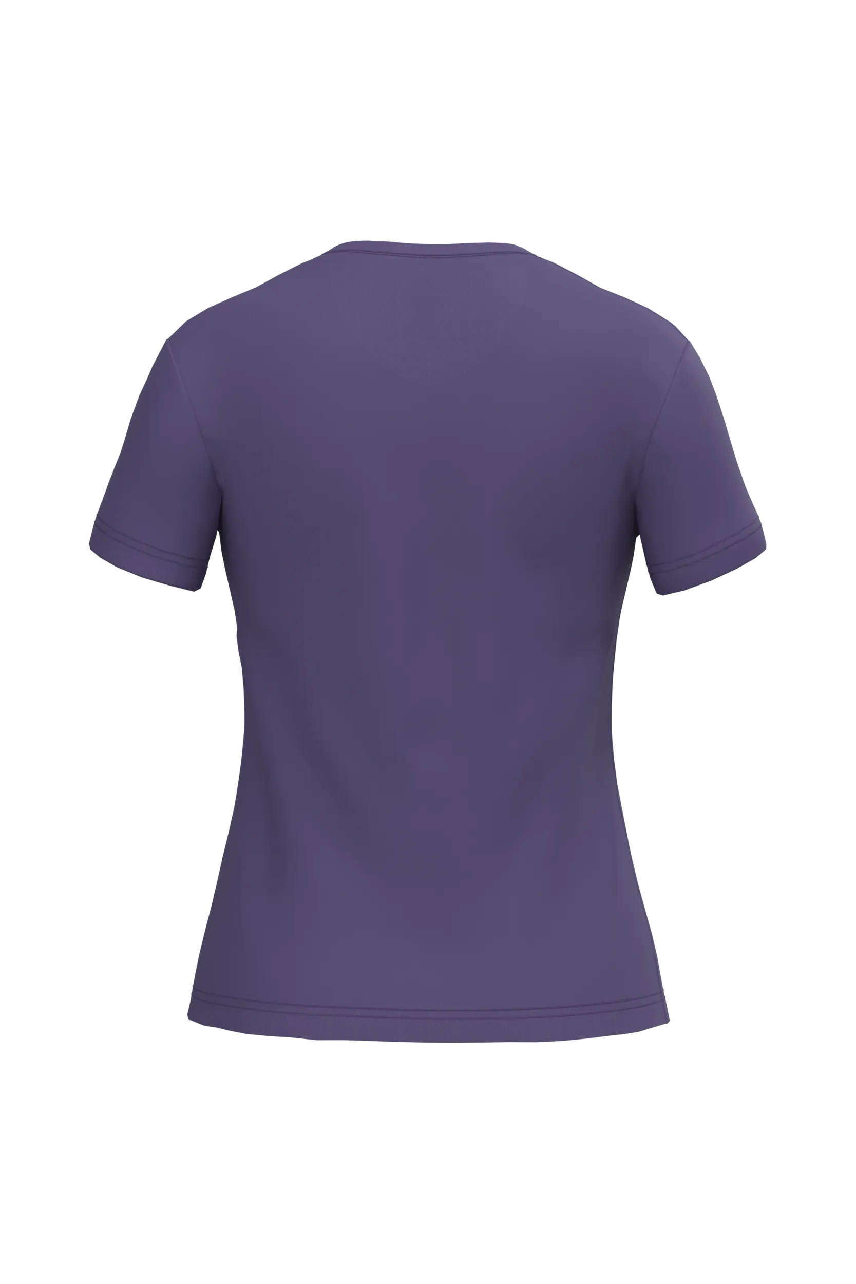 Camiseta de manga cota y cuello de pico mujer