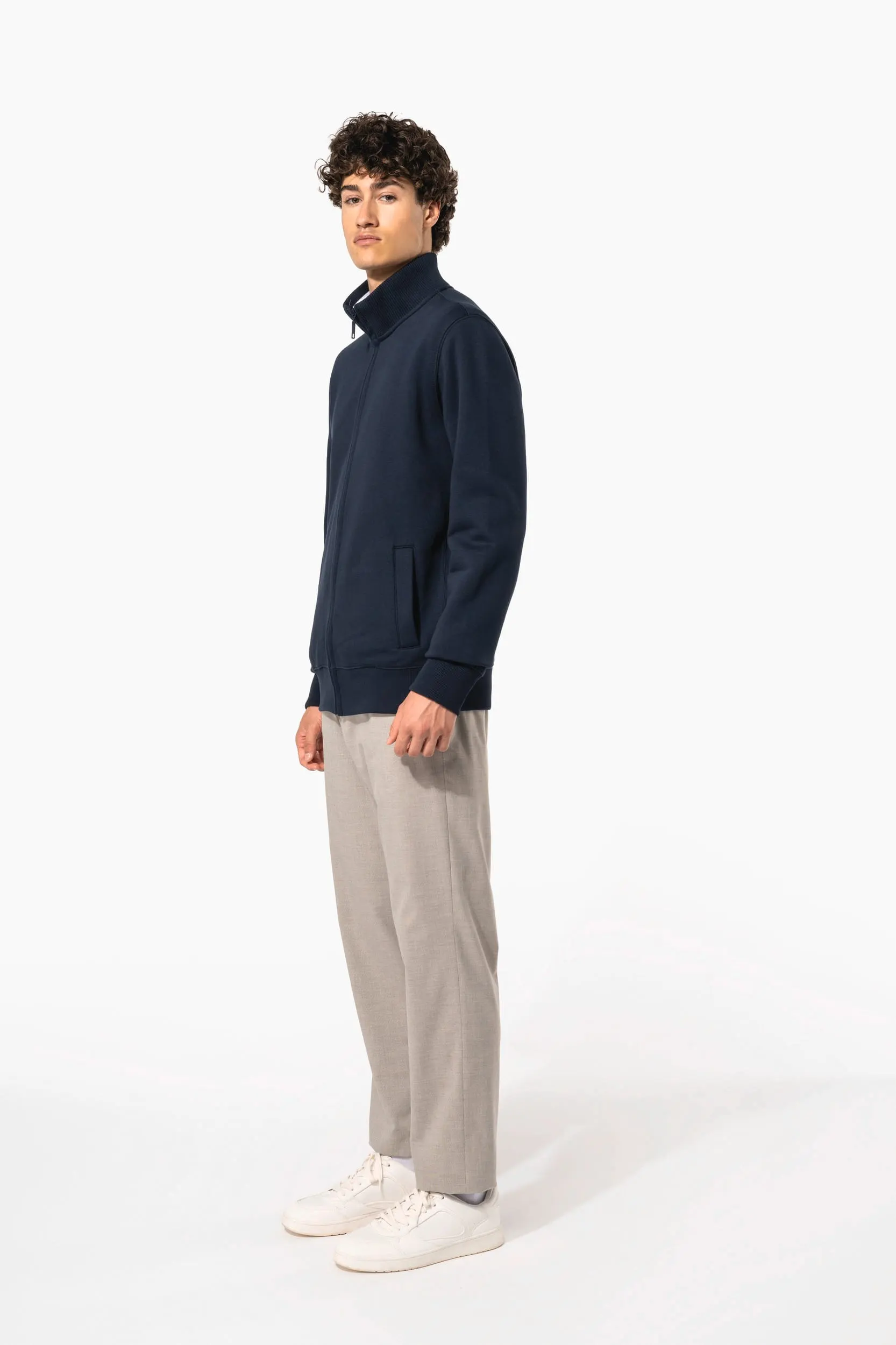 Chaqueta de felpa con cremallera hombre