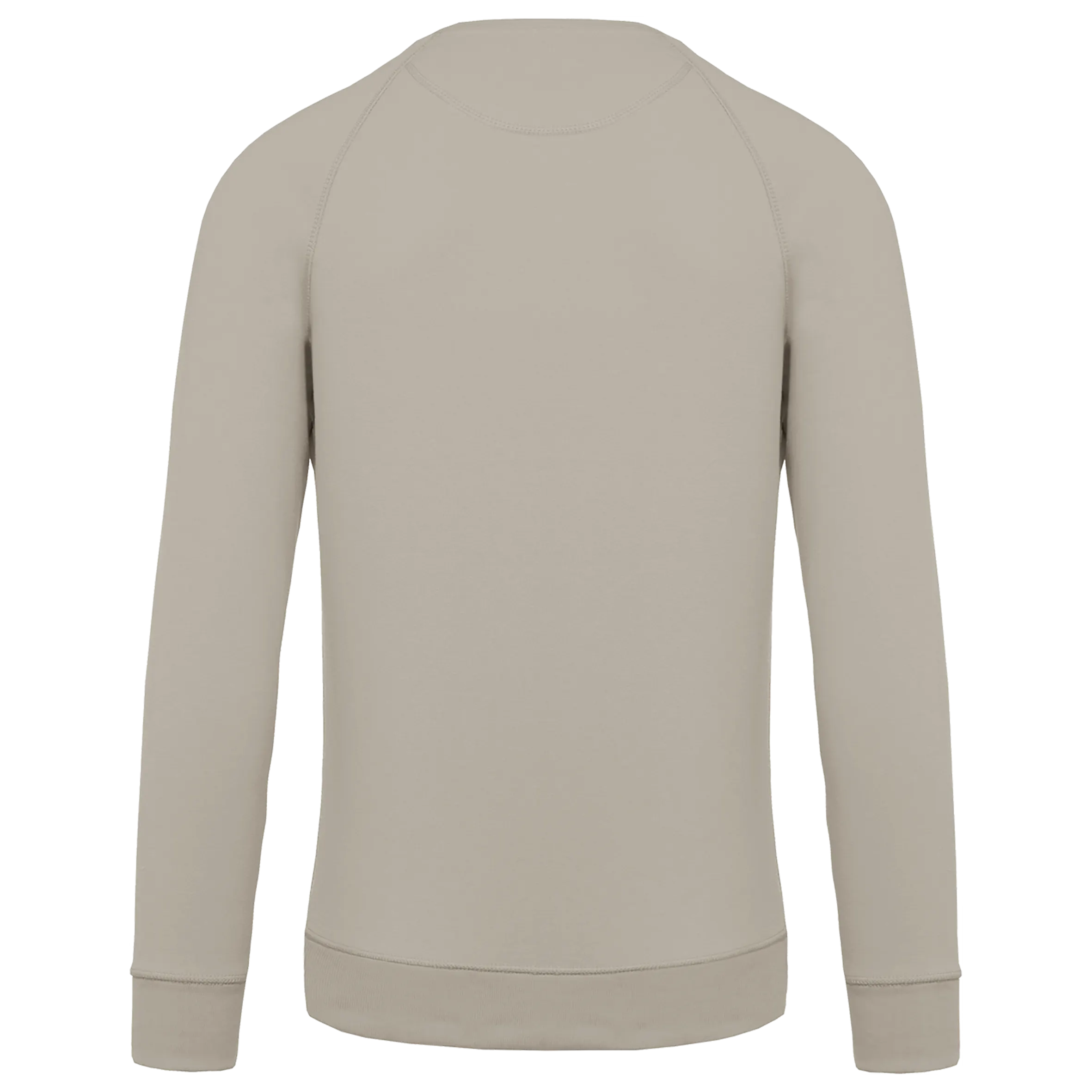 Sudadera algodón orgánico con cuello redondo y mangas raglán de hombre