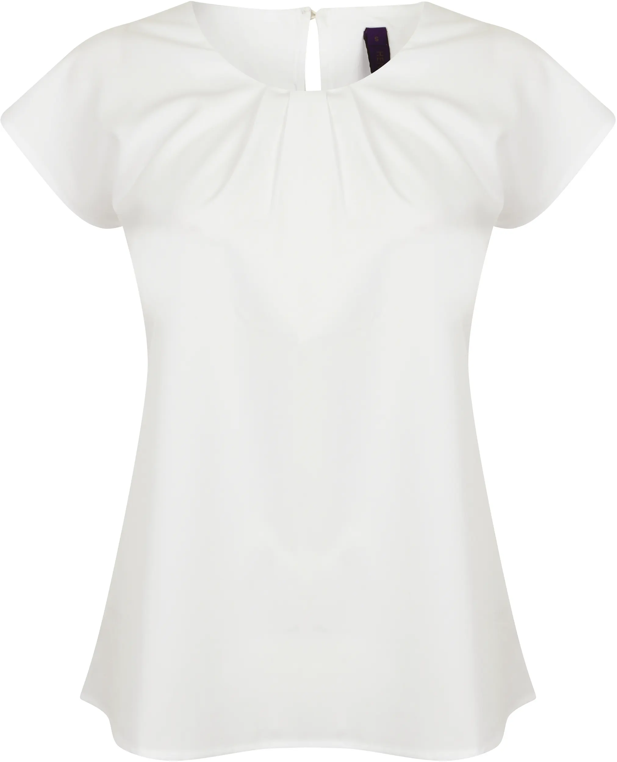 Top cuello plisado mujer