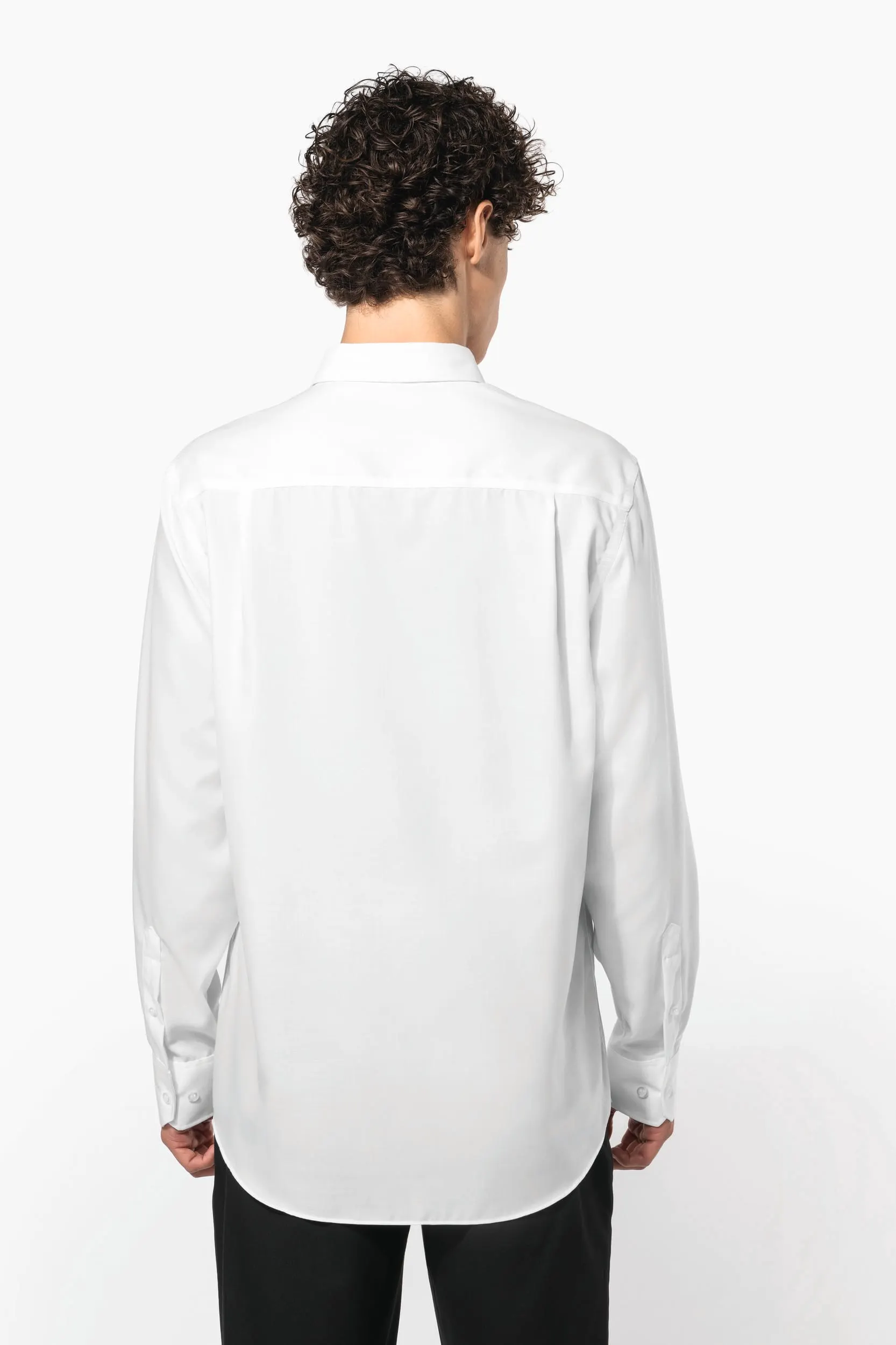 Camisa no-plancha manga larga hombre