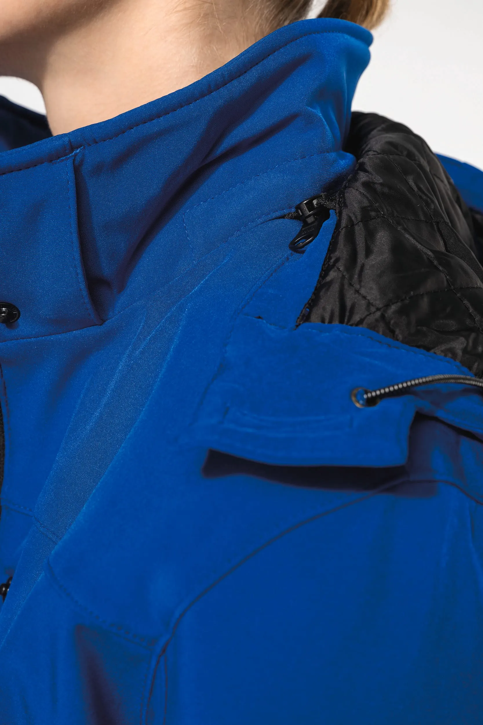 Parka softshell acolchada con capucha mujer