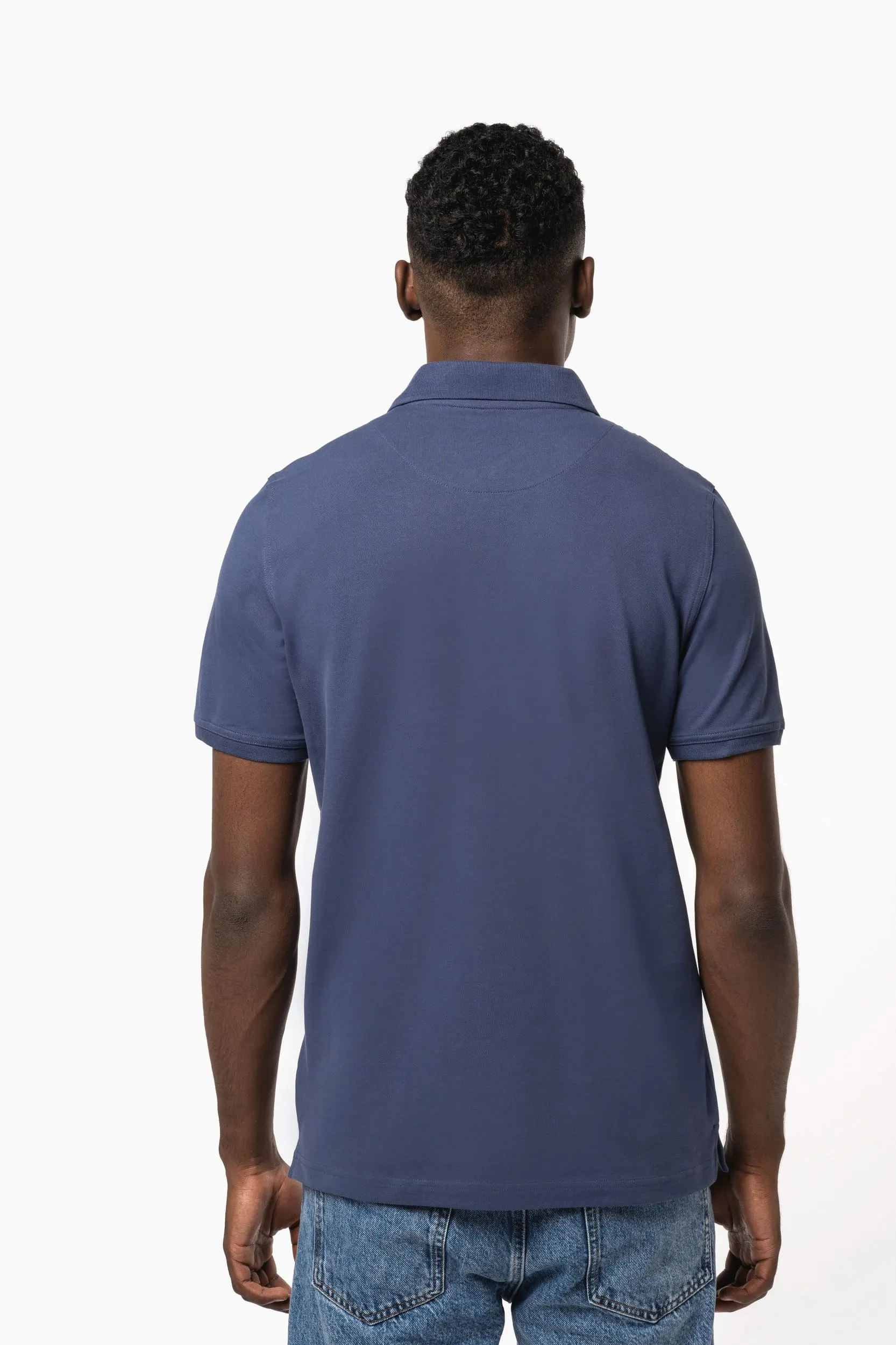 Polo de punto piqué manga corta hombre